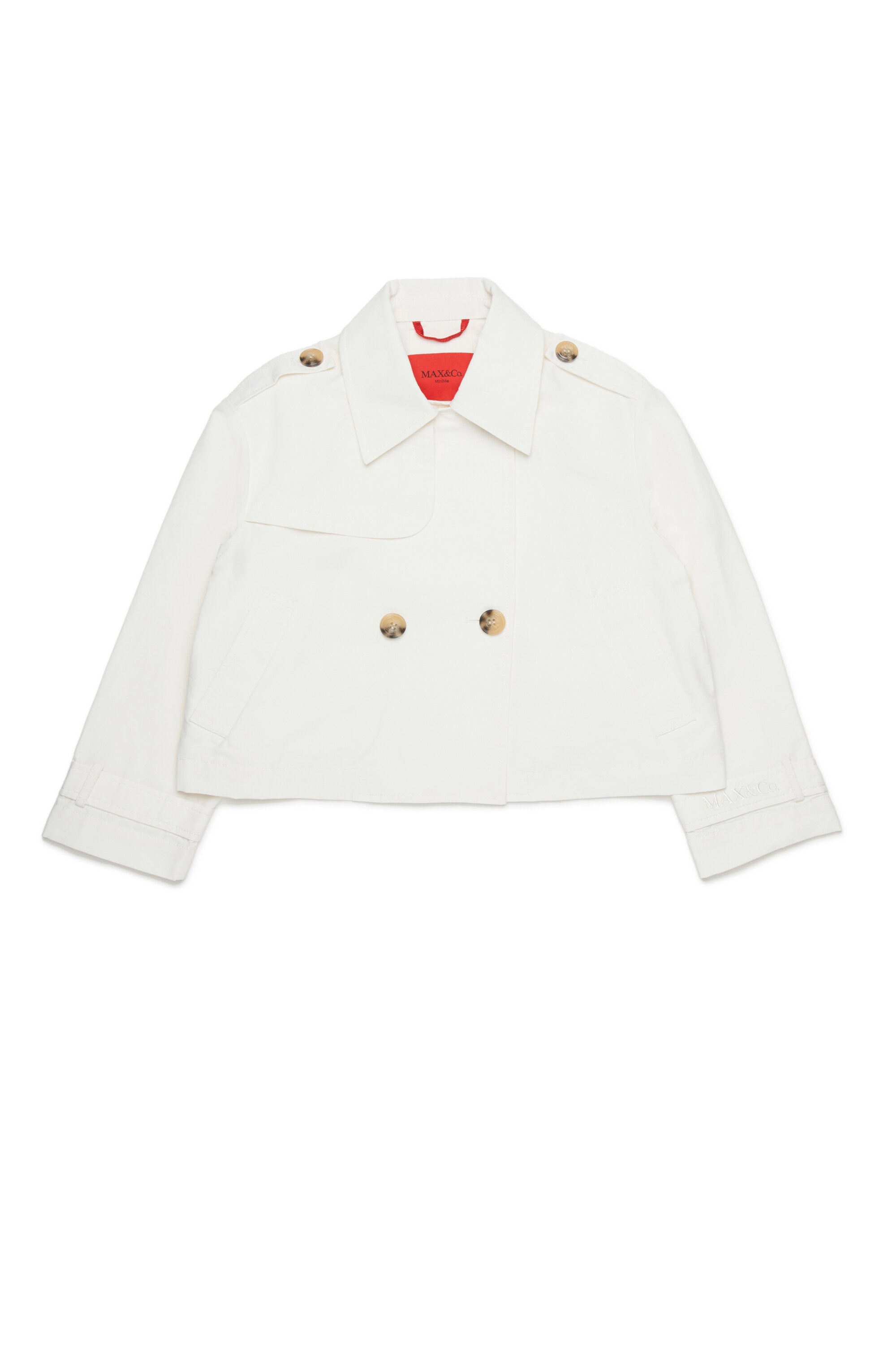 Double-breasted jacket with logo