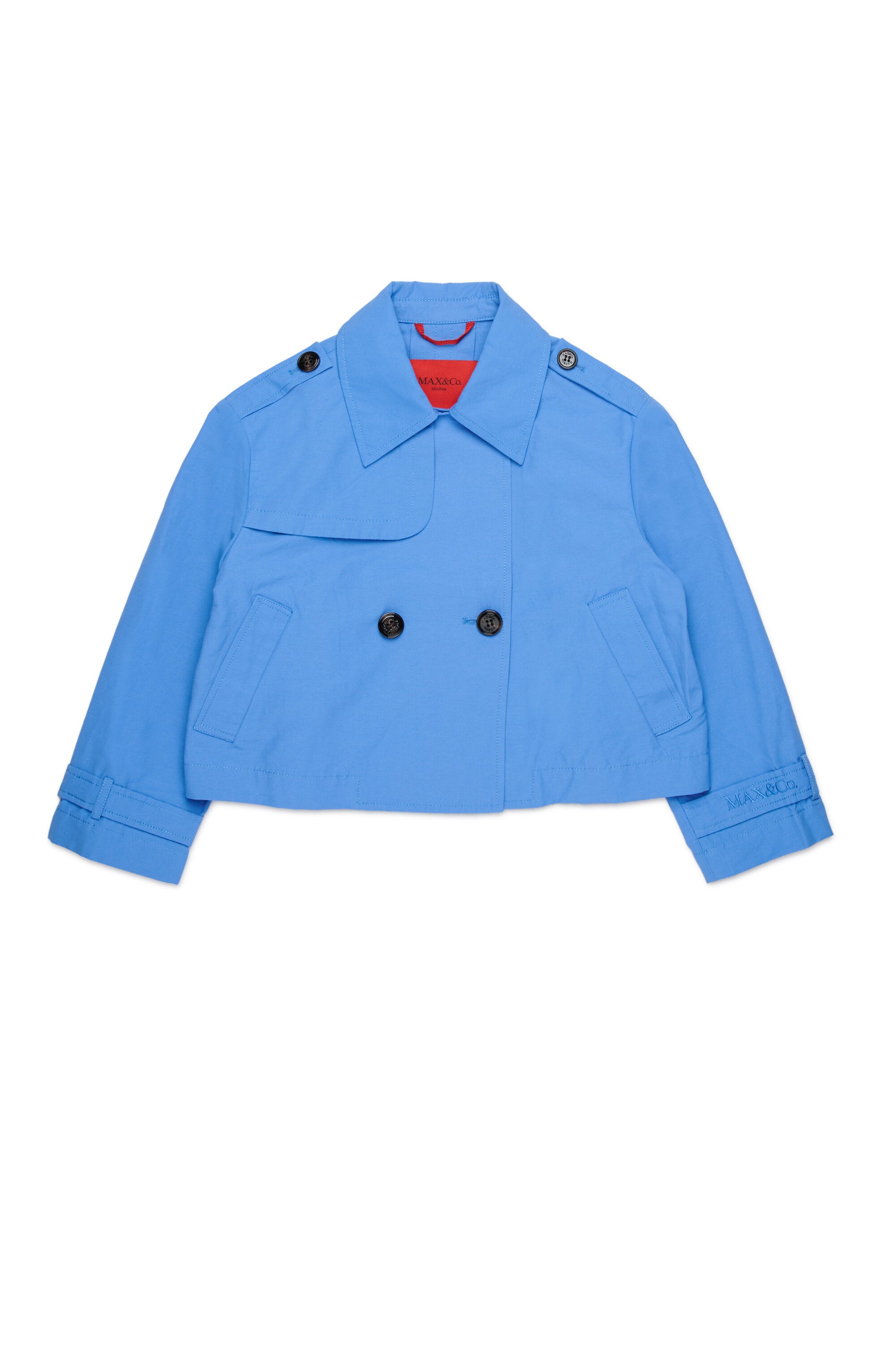 Double-breasted jacket with logo