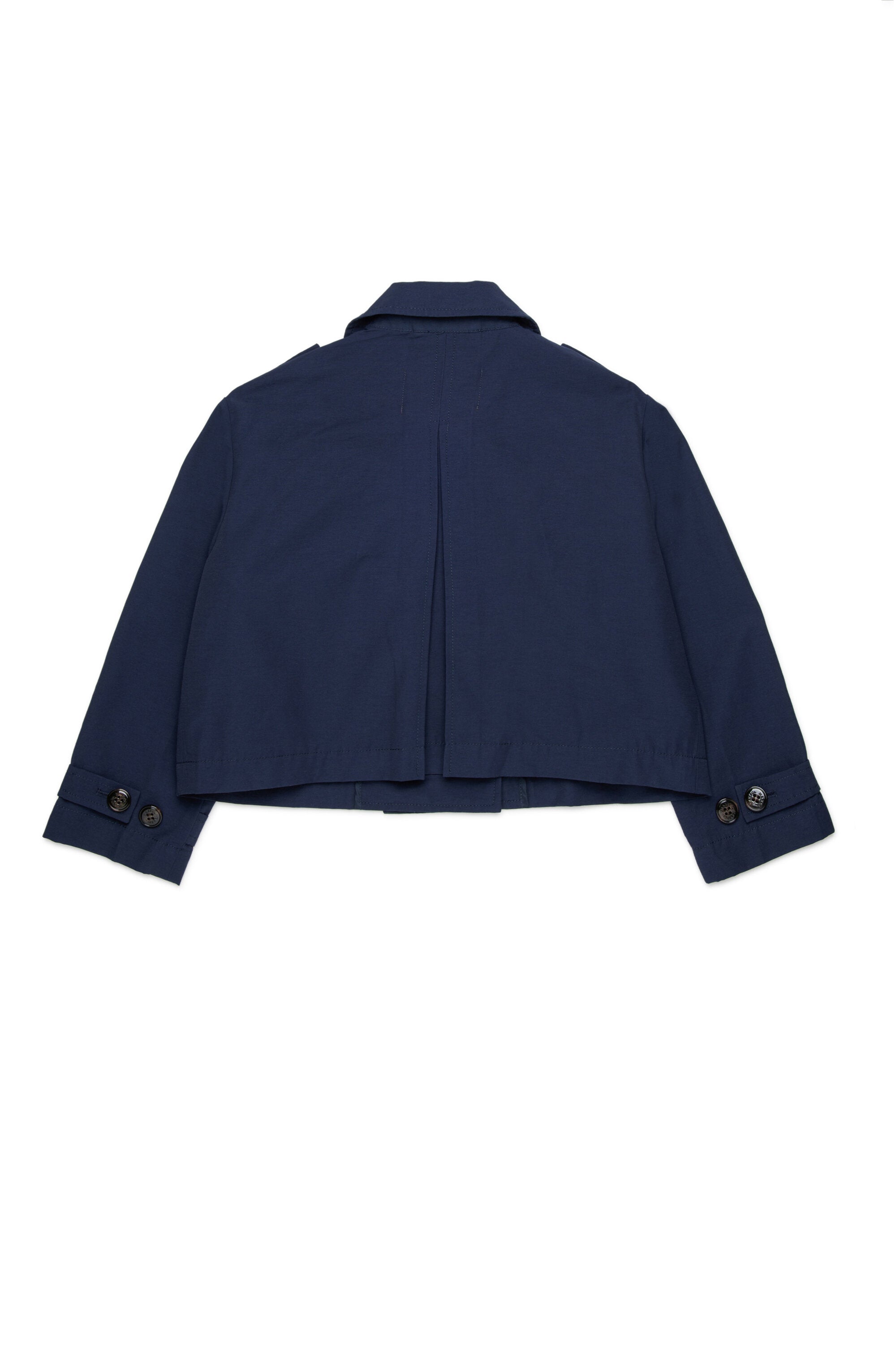 Double-breasted jacket with logo
