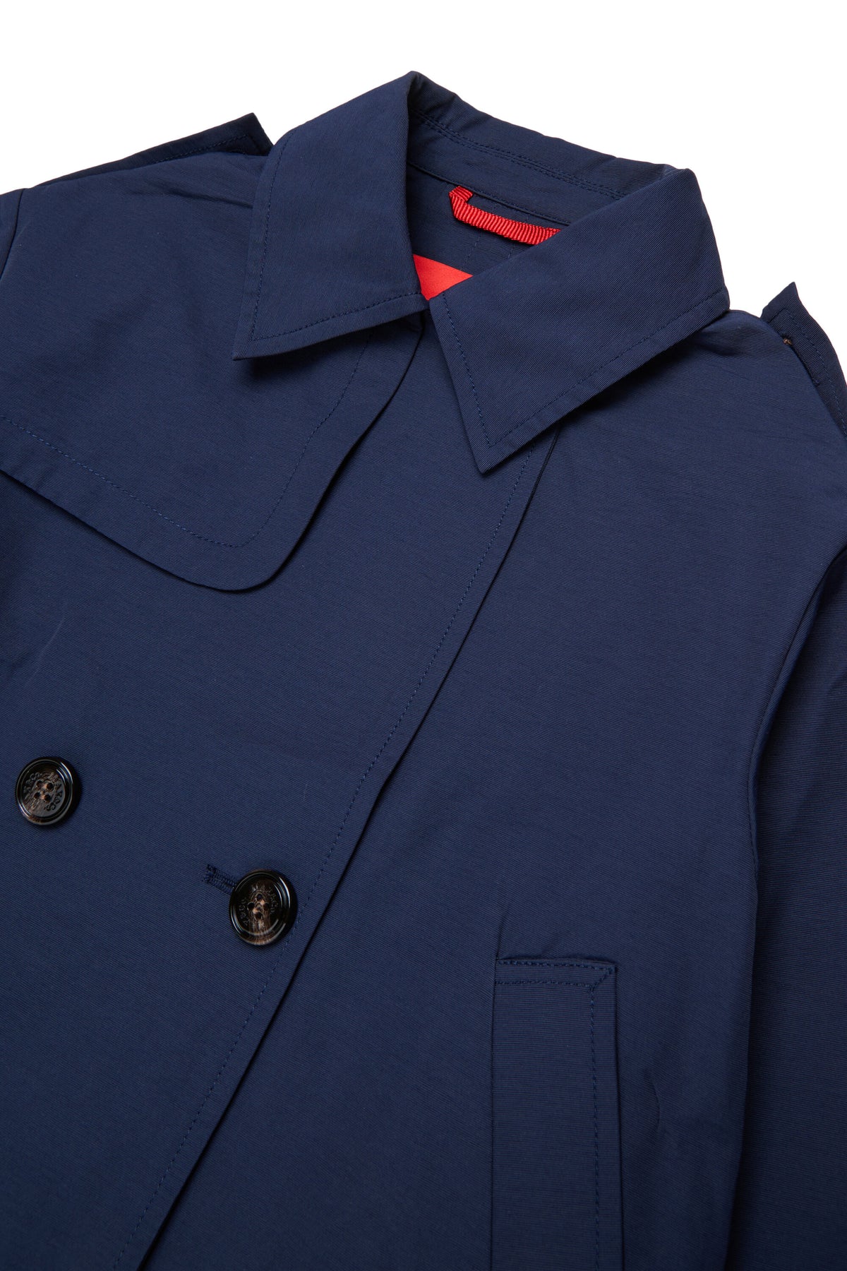 Double-breasted jacket with logo