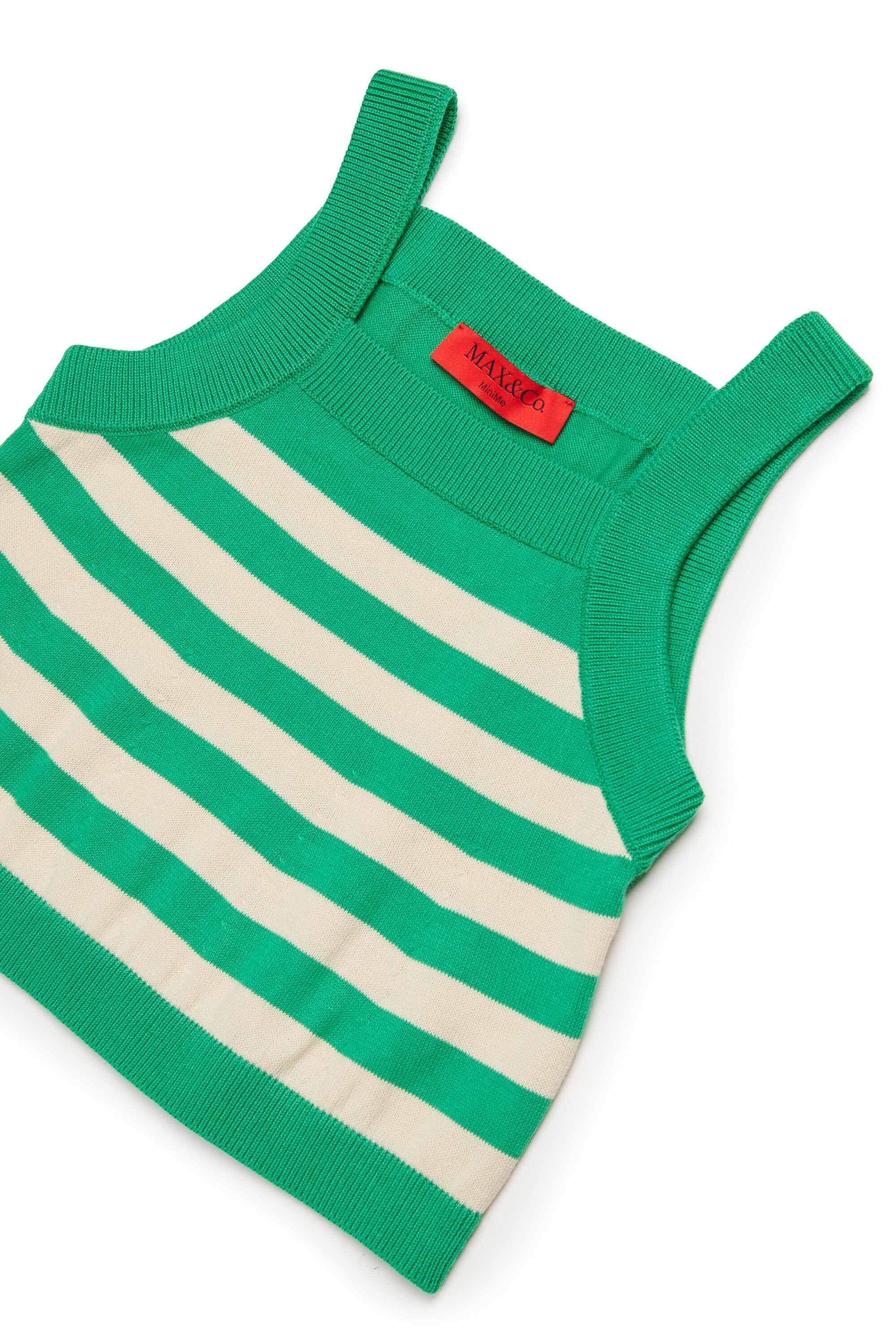 Striped knit top with logo