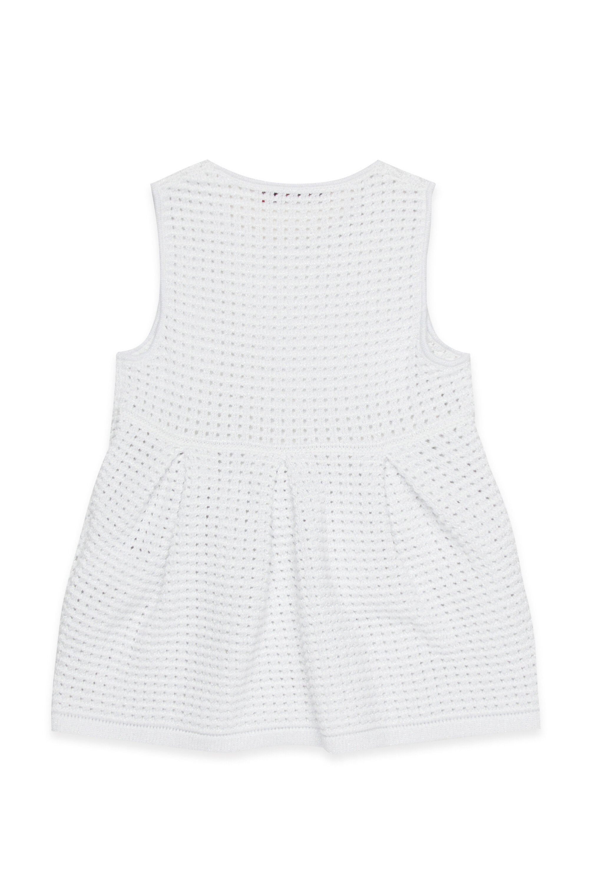 Openwork knit dress with logo