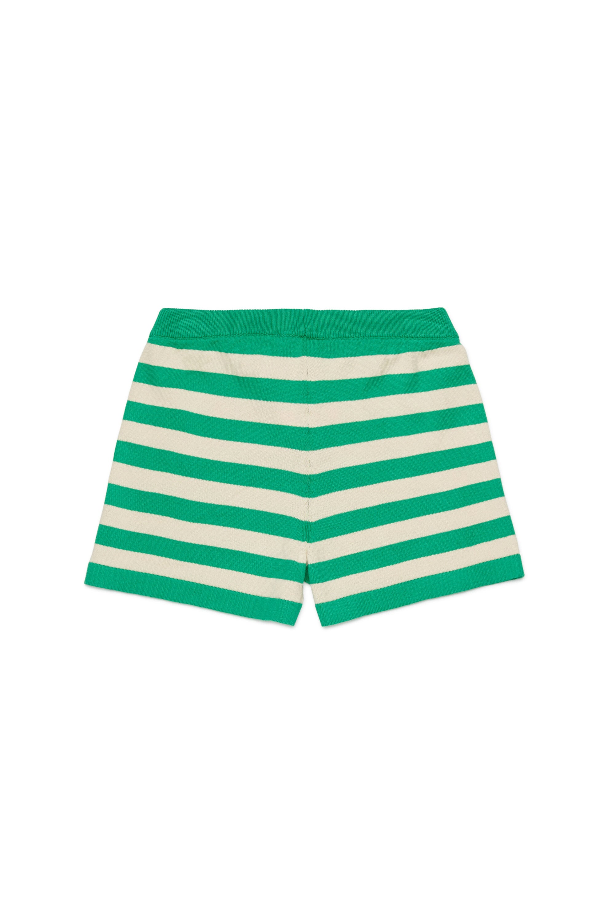 Ribbed knit shorts with logo