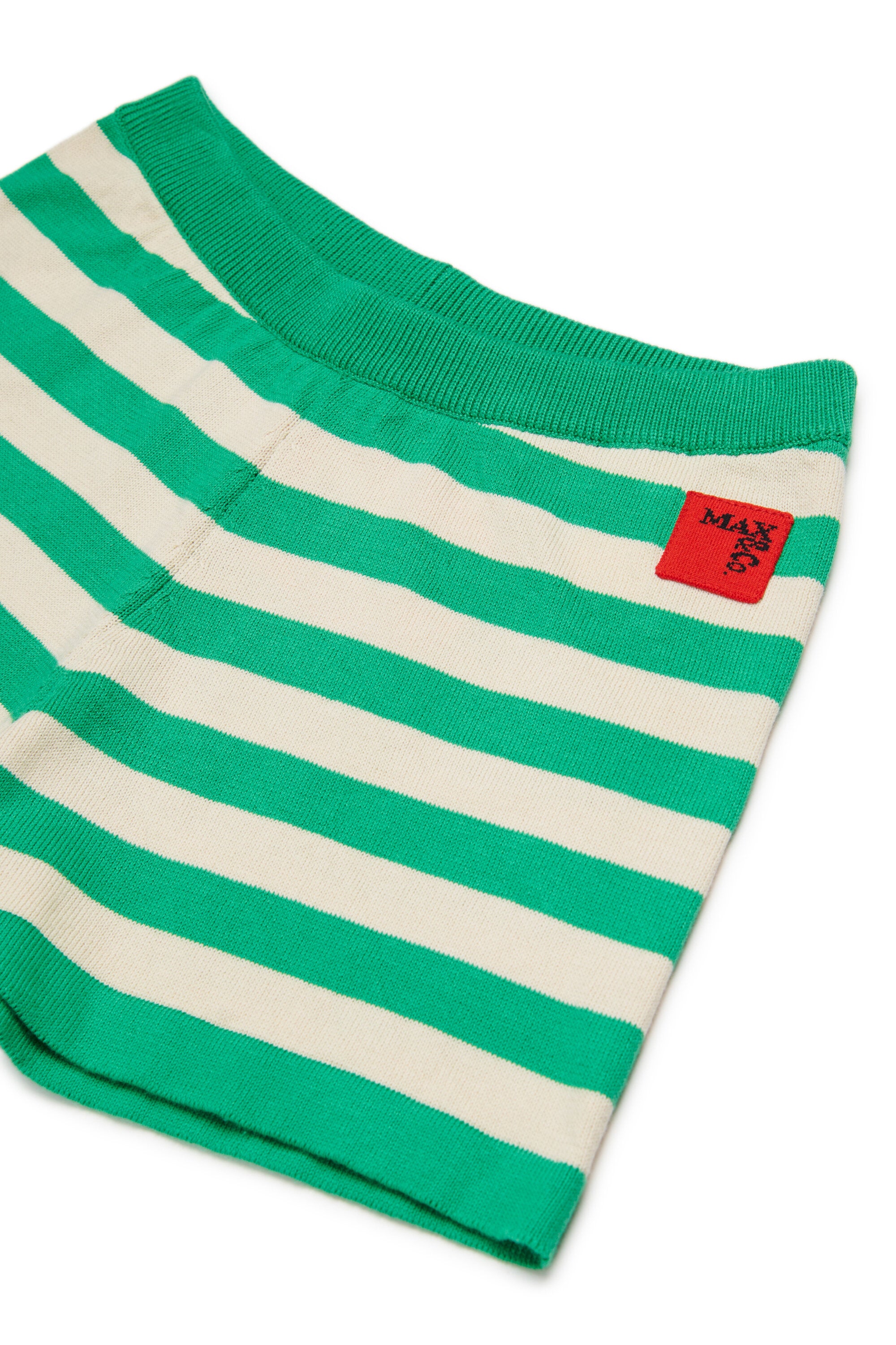 Ribbed knit shorts with logo