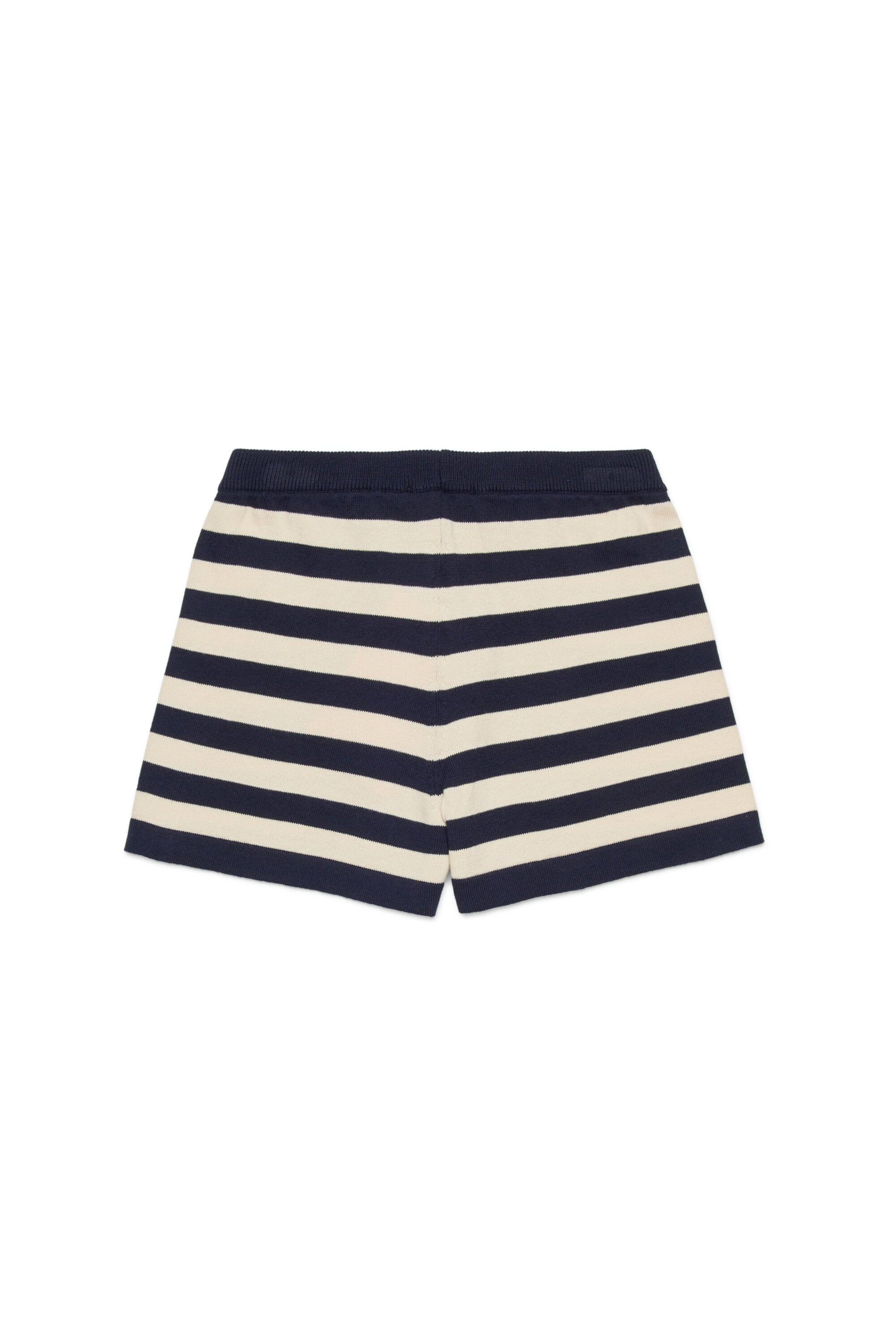 Ribbed knit shorts with logo