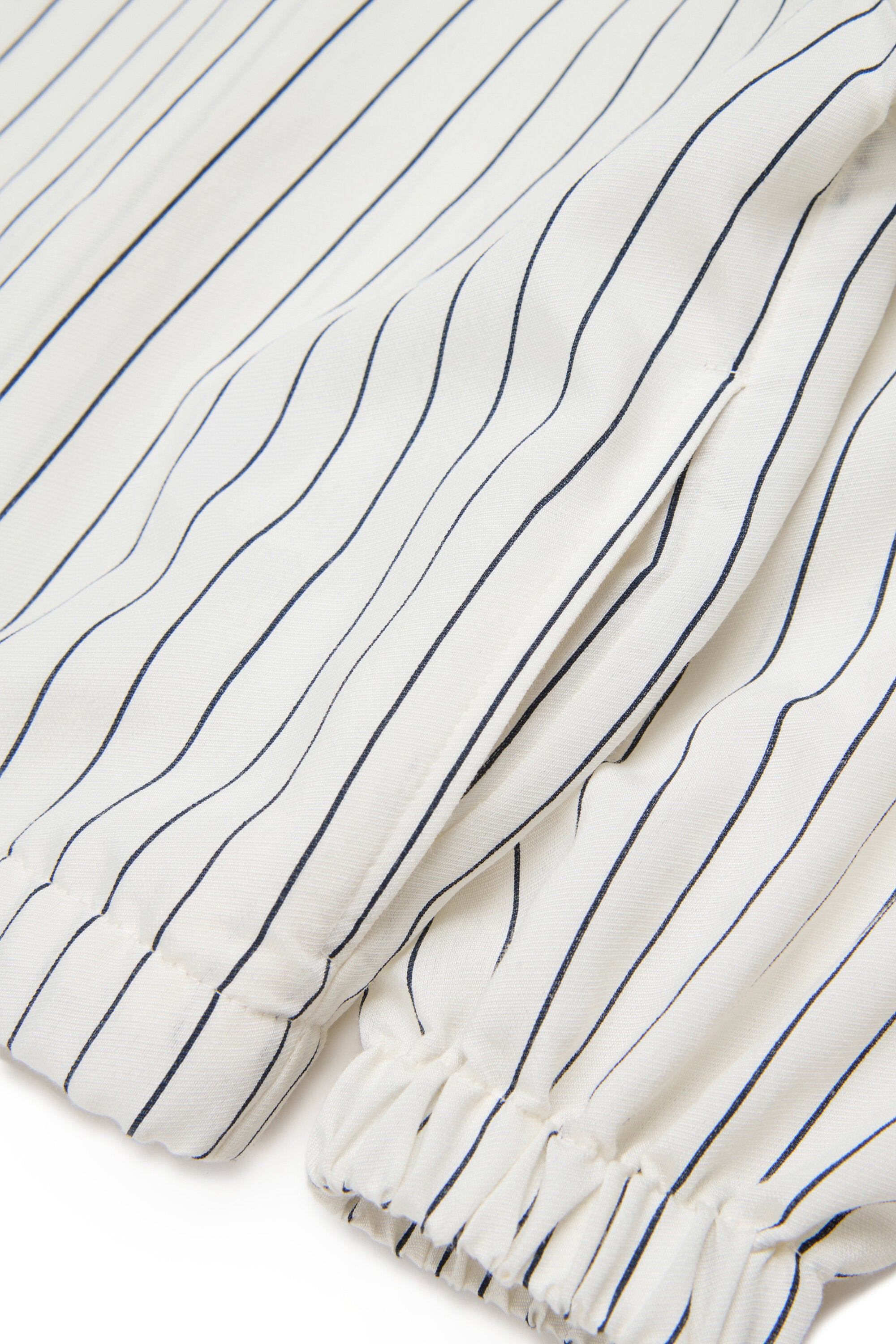 Striped bomber jacket with logo