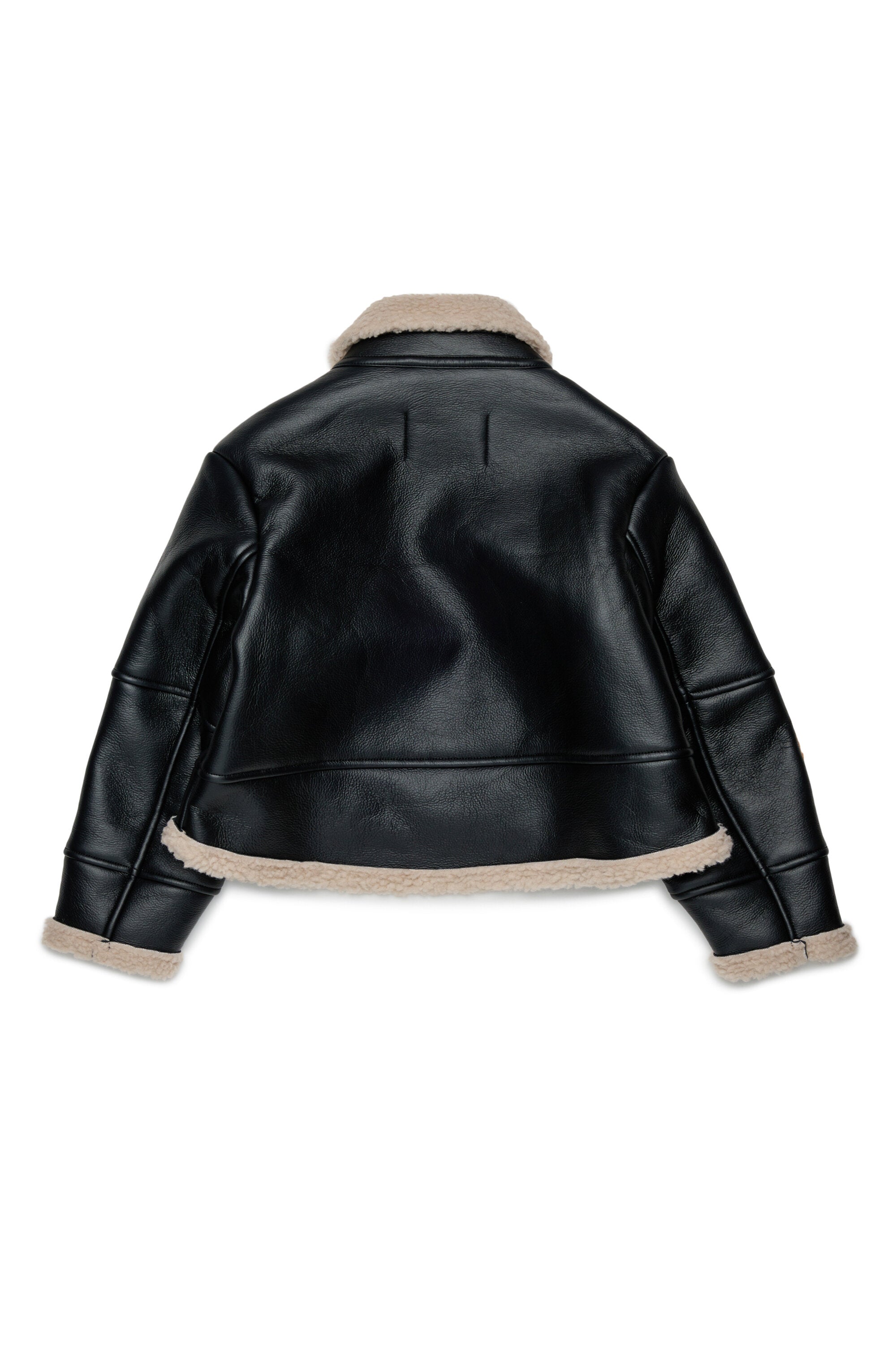 Shearling jacket with logo