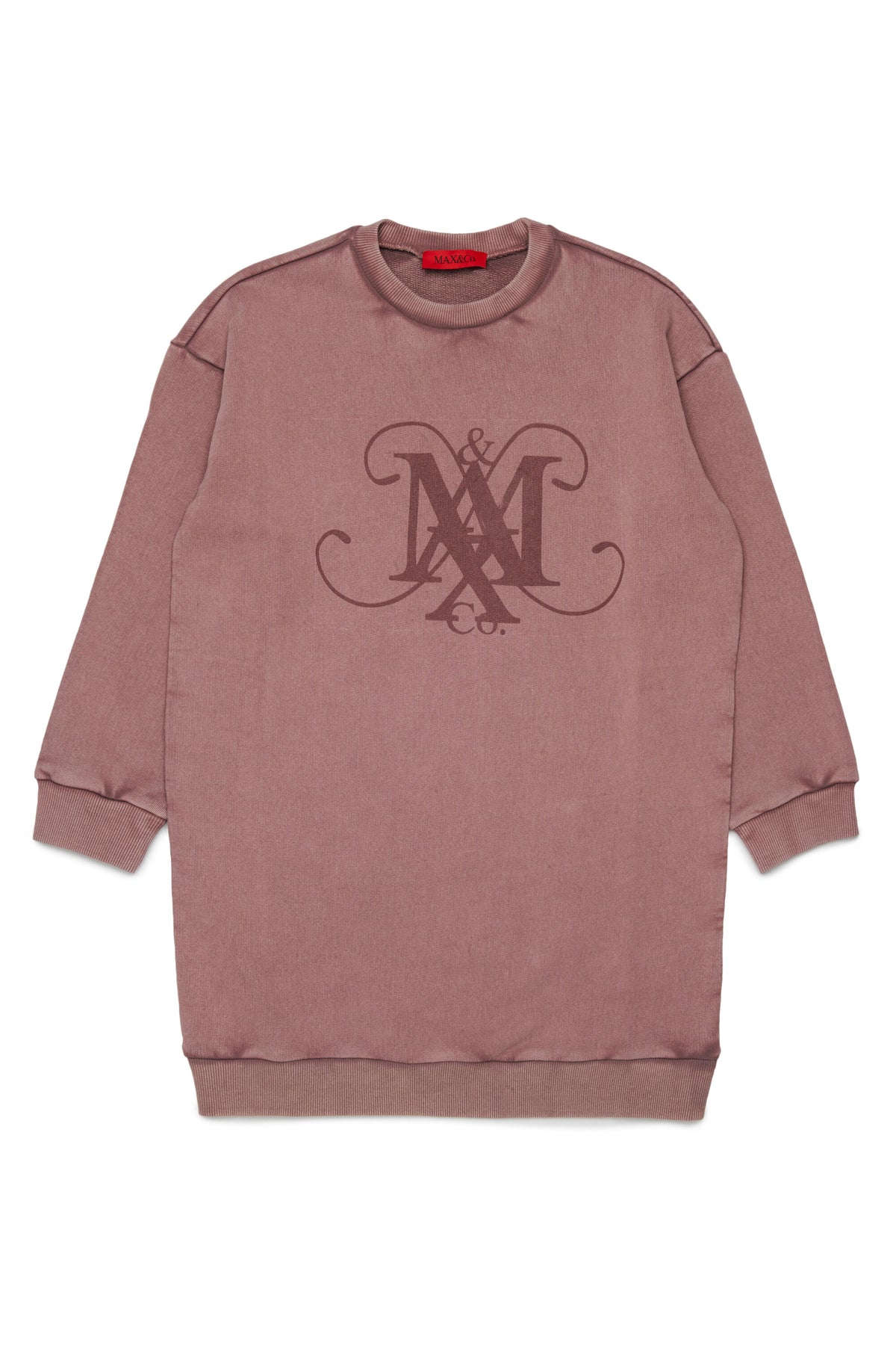 Fleece dress with logo