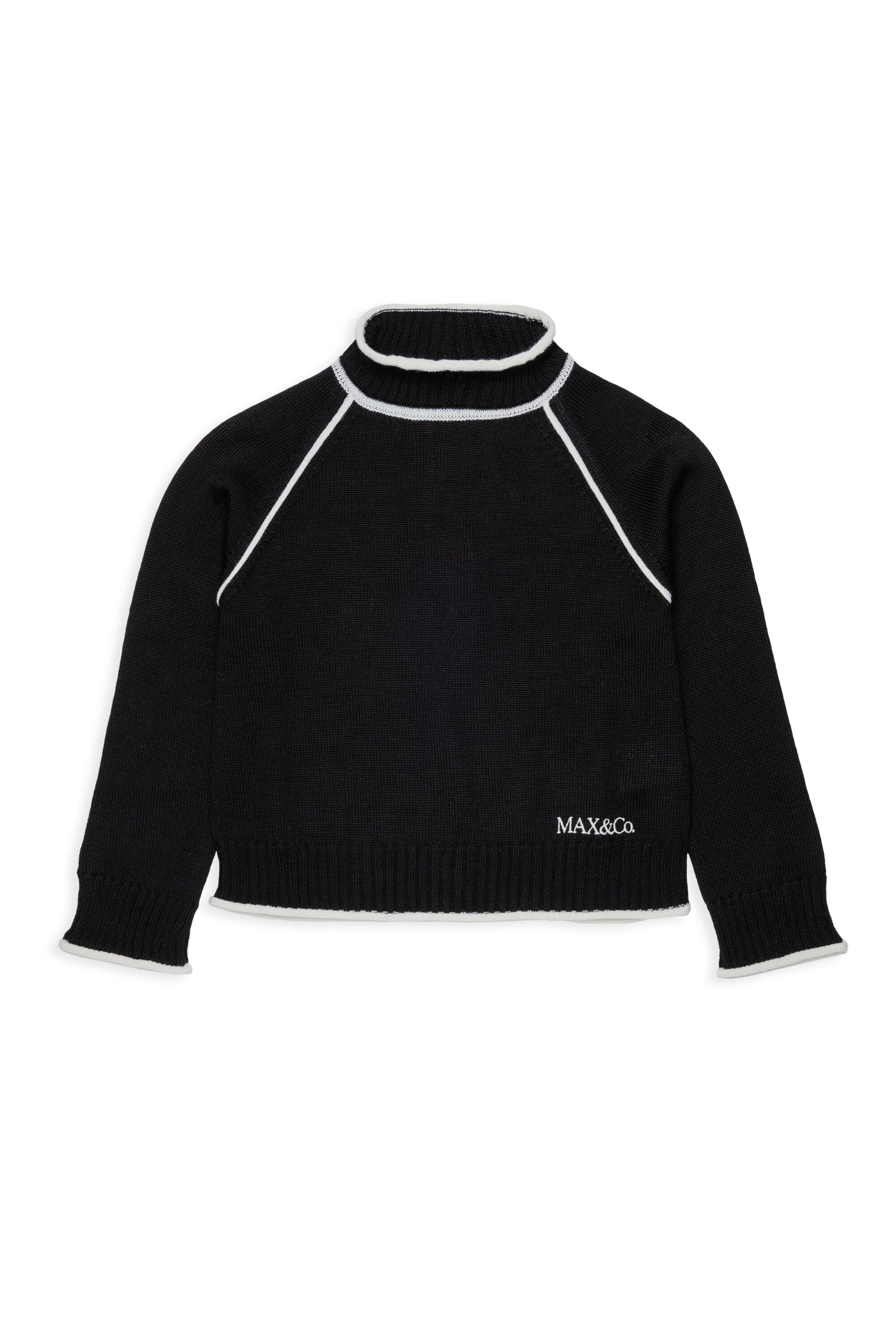 High-neck pullover with logo