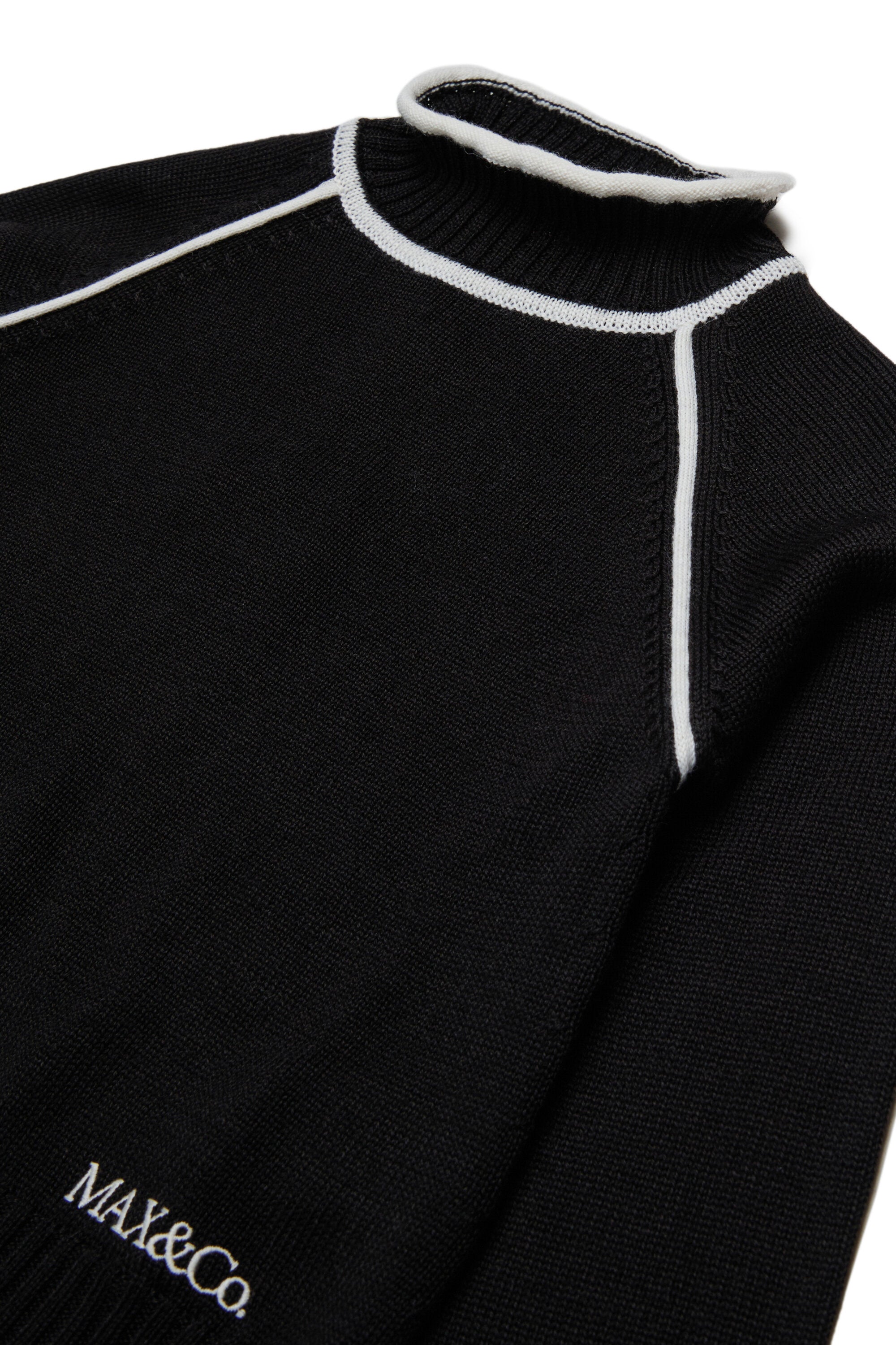High-neck pullover with logo