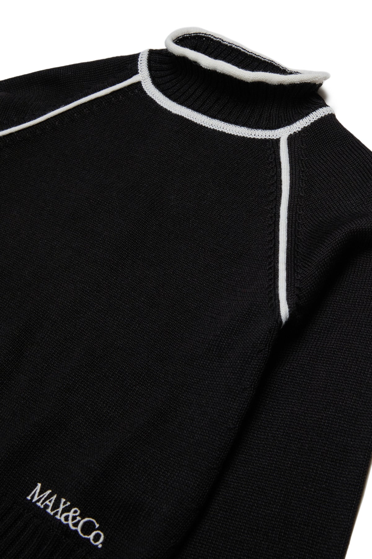High-neck pullover with logo