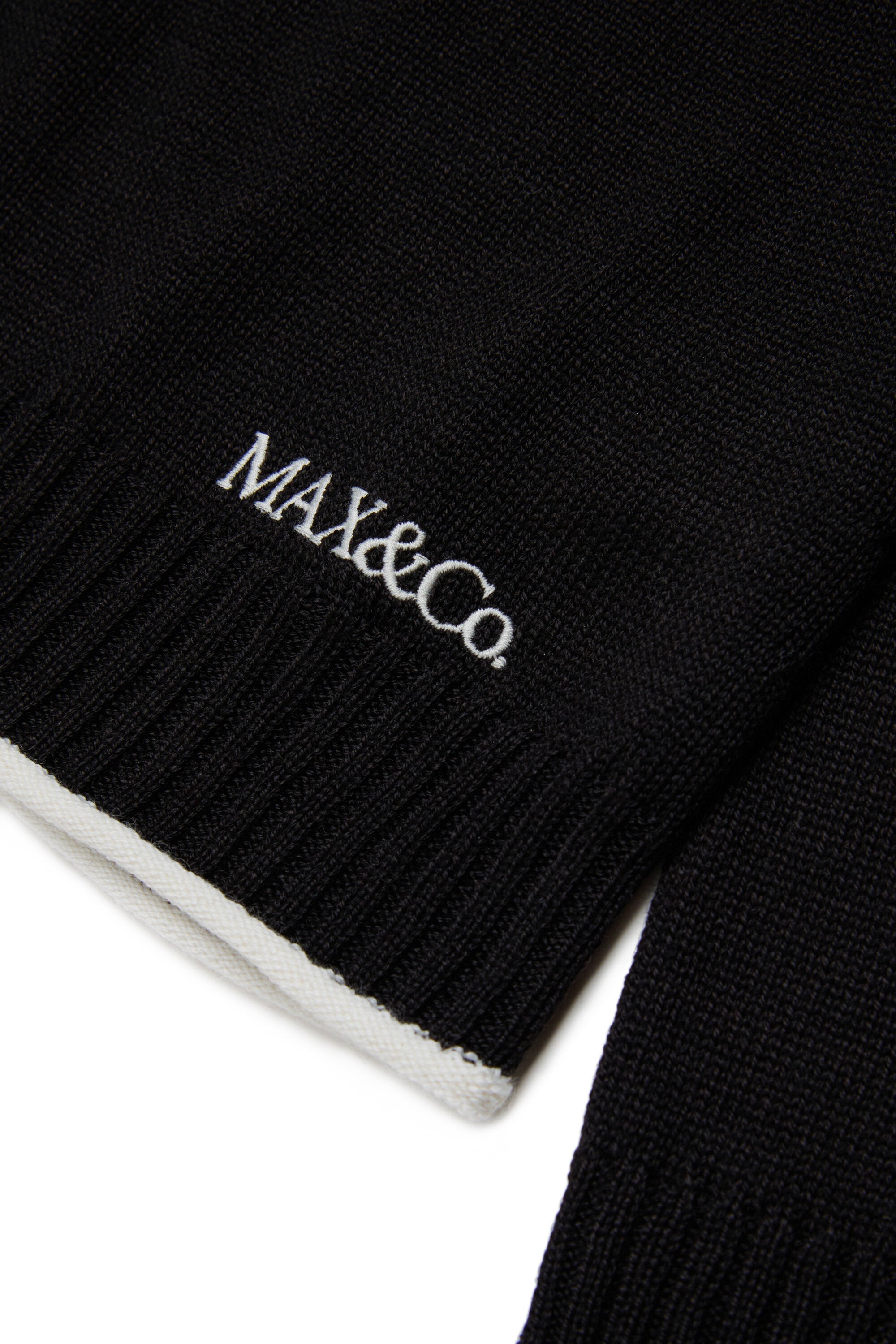 High-neck pullover with logo