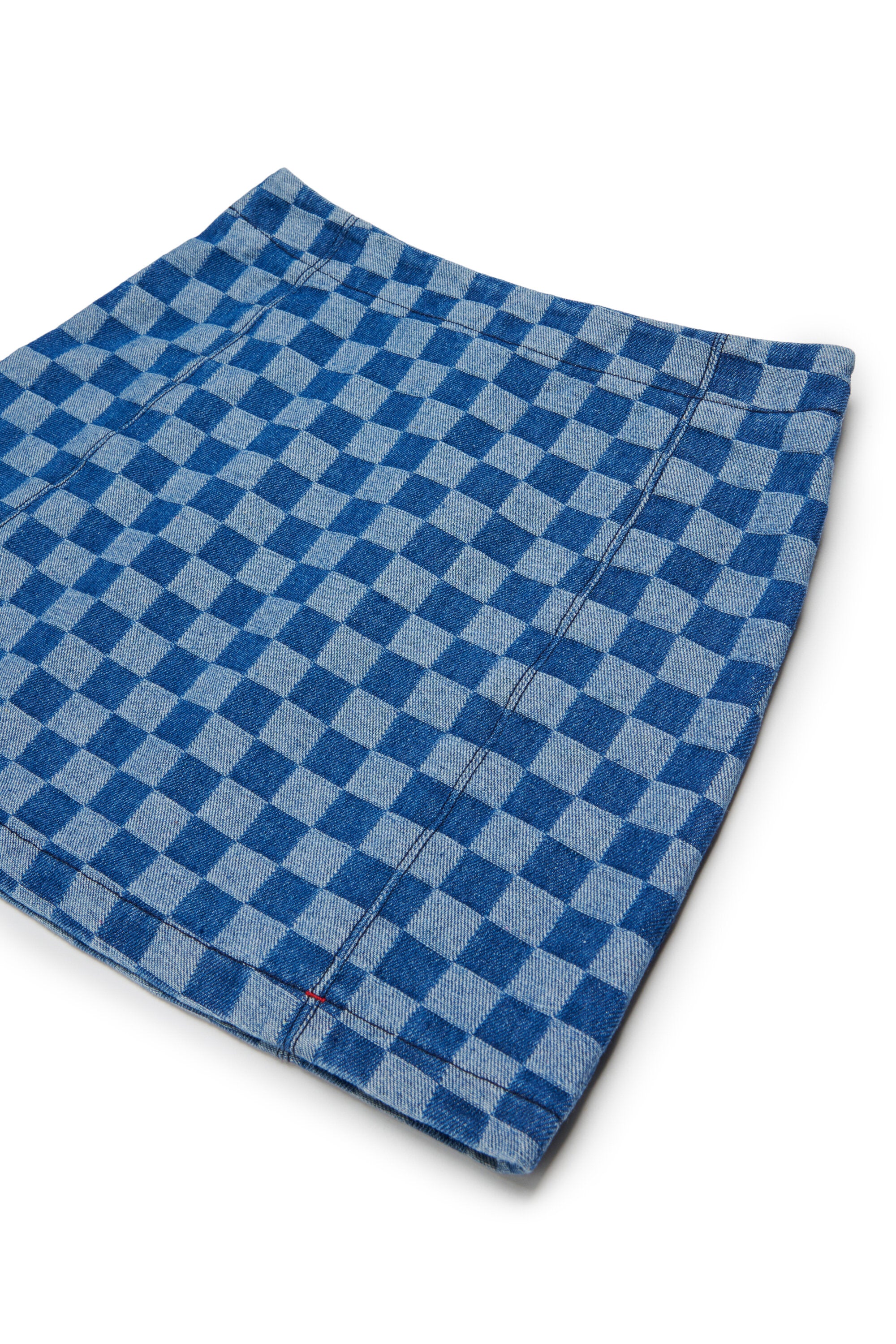 Plaid skirt with logo