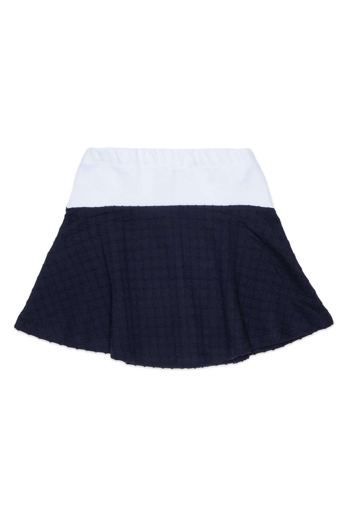 Short skirt with elastic band and logo