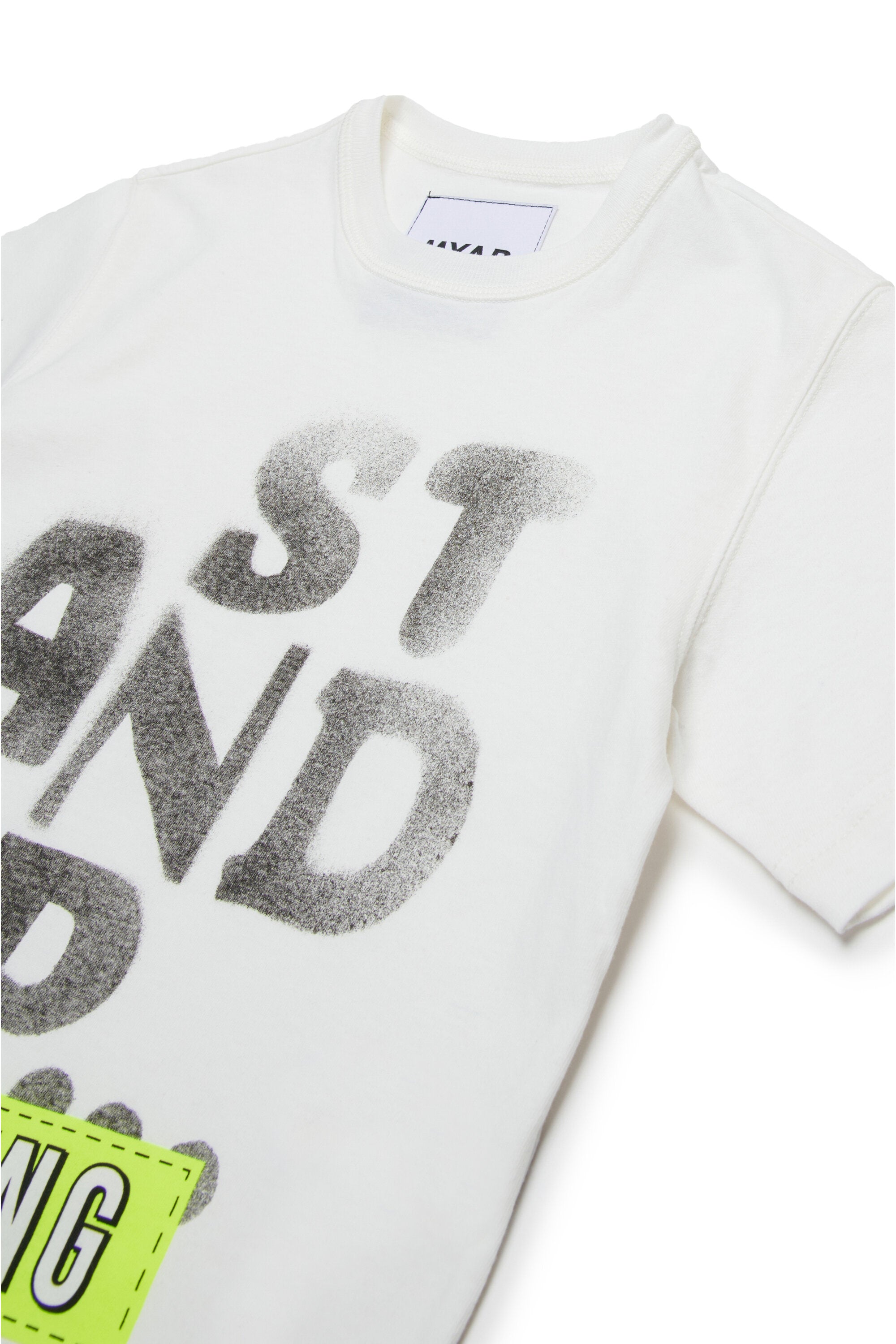 Deadstock cotton T-shirt with Stand up graphics