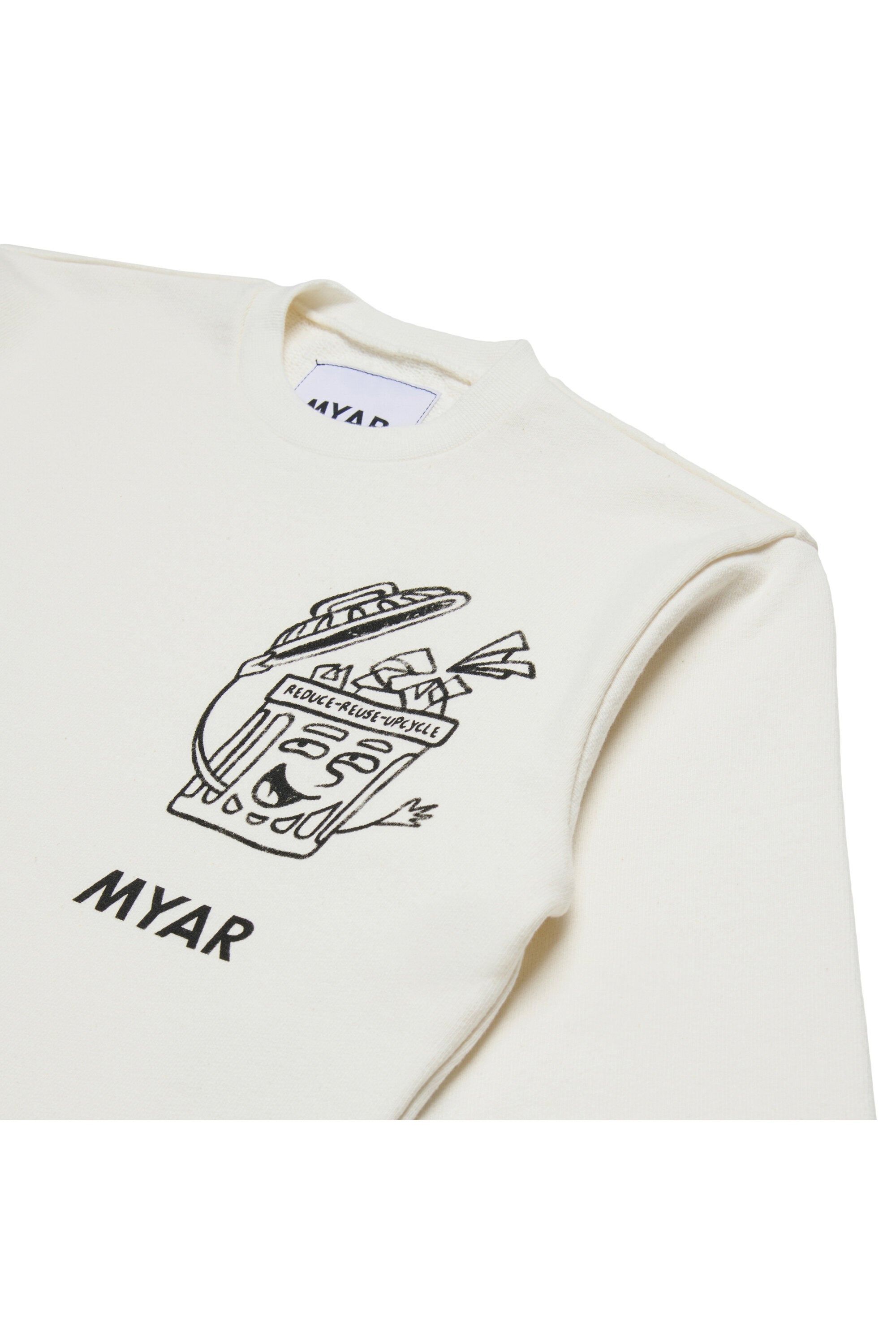 Deadstock cotton sweatshirt with Reduce graphics