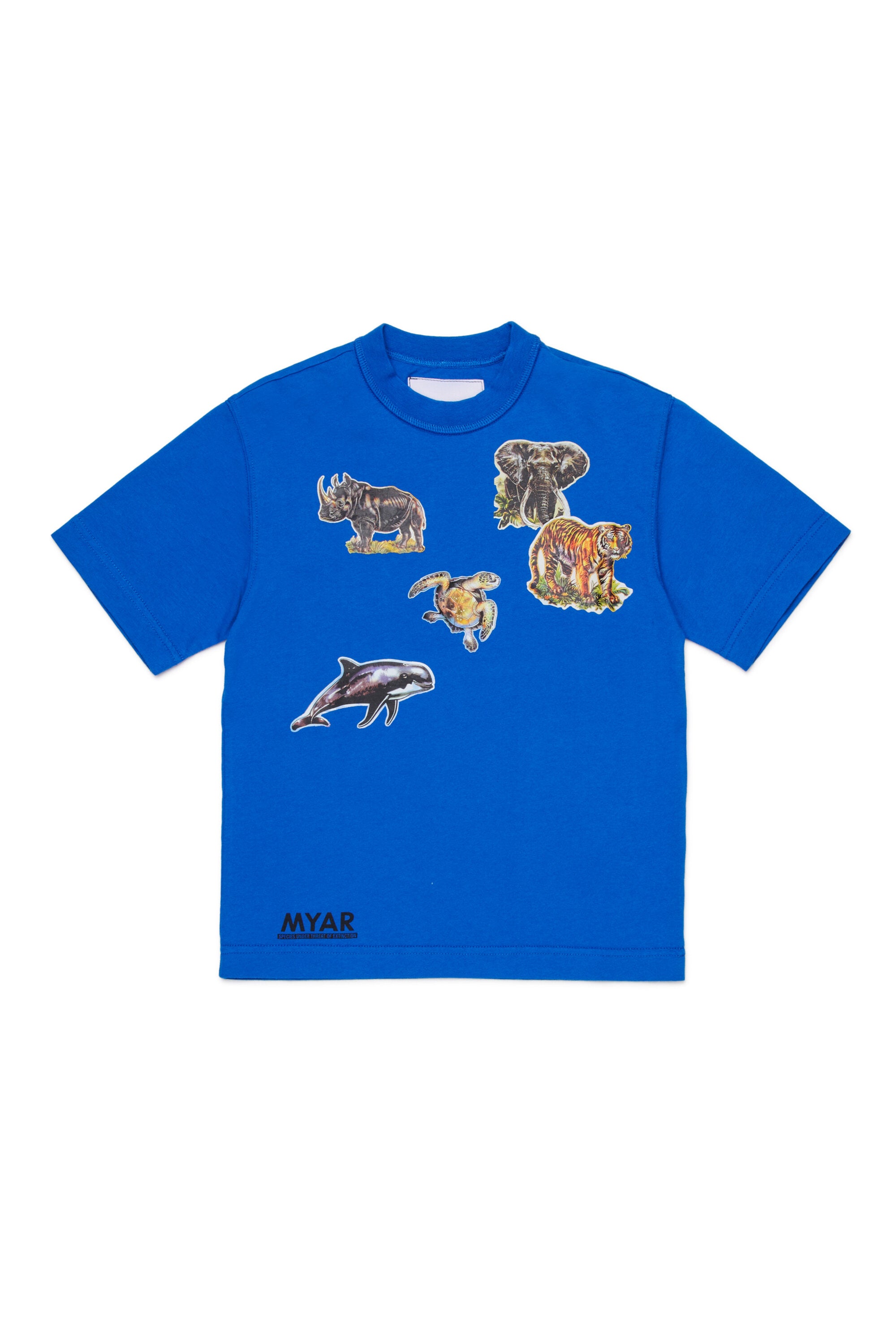 Short sleeve T-shirt with Endangered Animal Graphic sticker