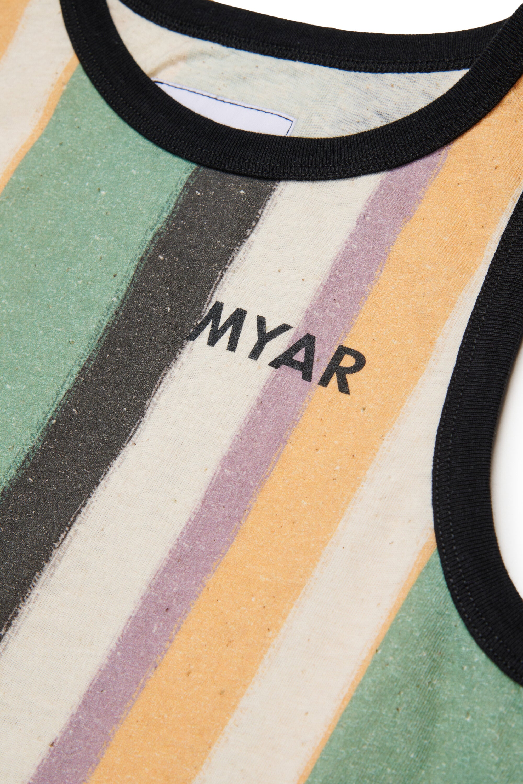 Striped tank top with logo