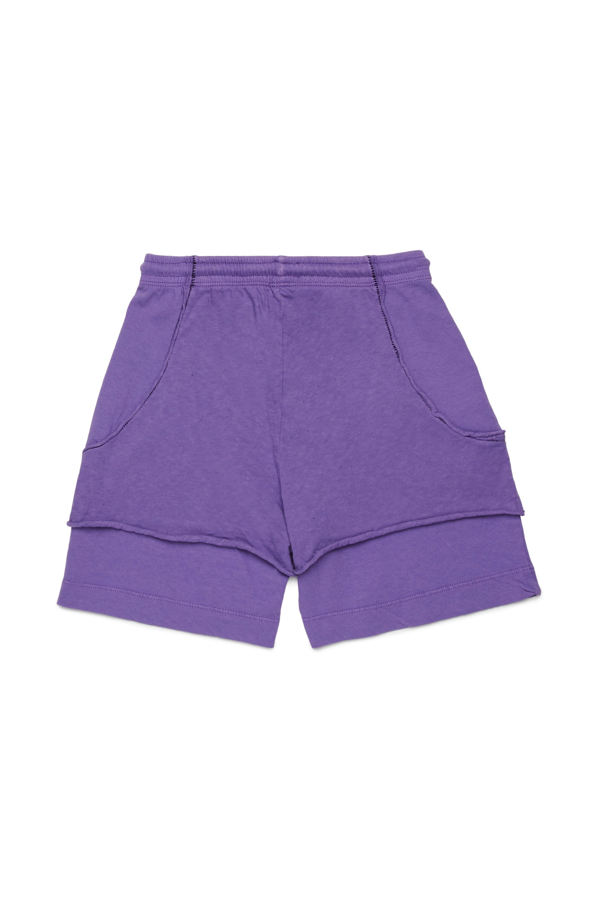 Fleece shorts with logo
