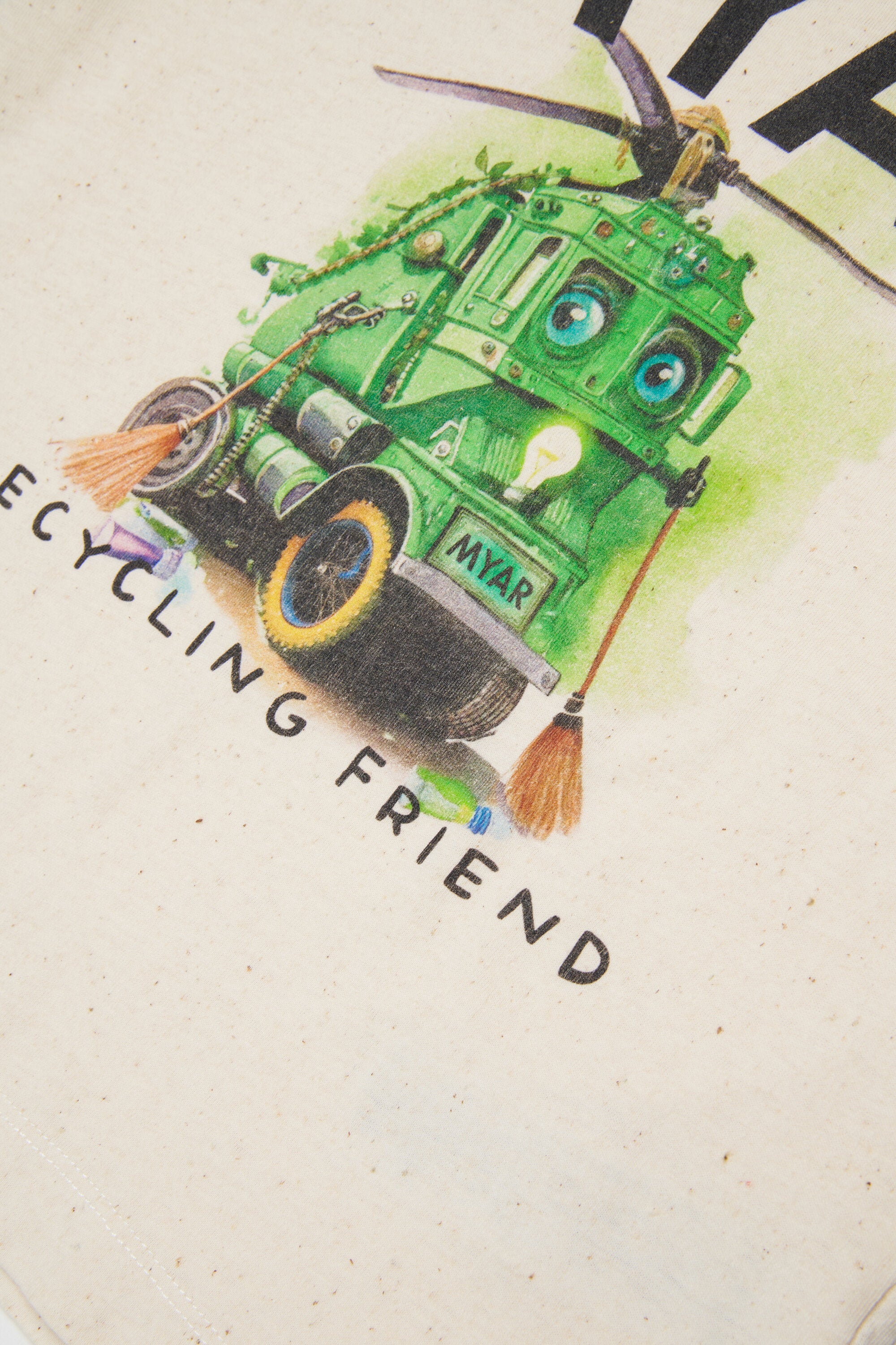 Recycling friend printed T-shirt