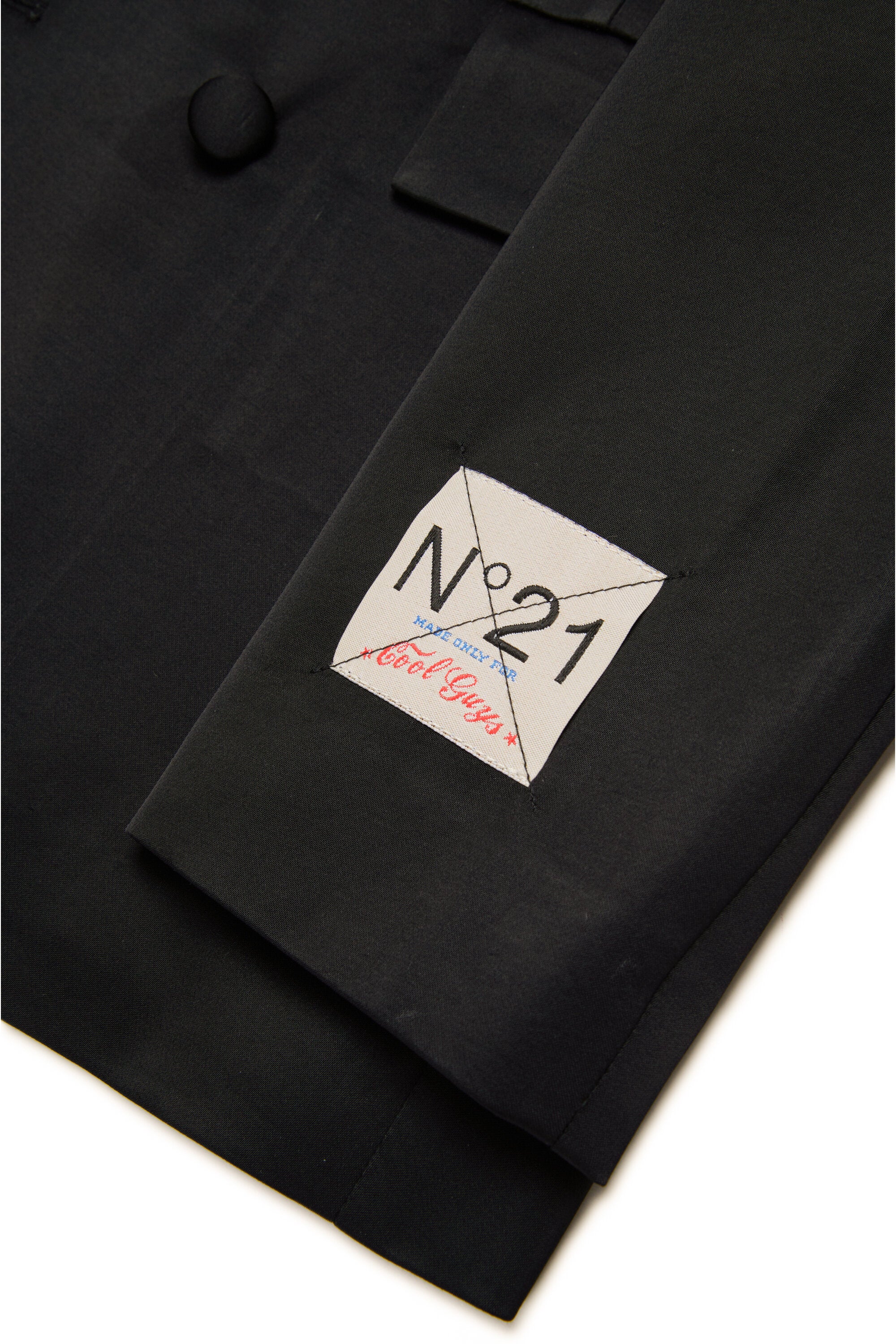 Double-breasted satin blazer jacket