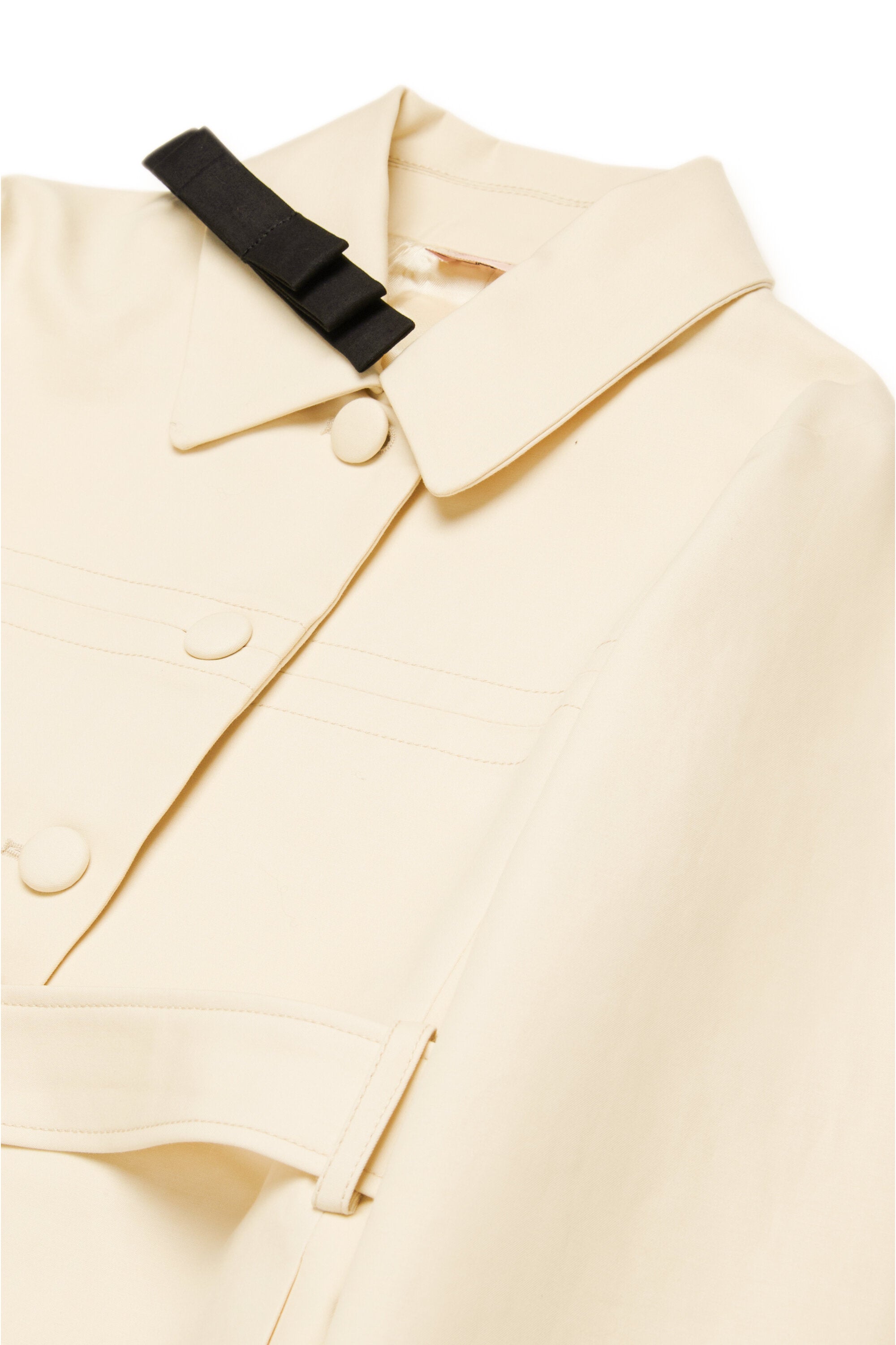 Cotton trench jacket with bow