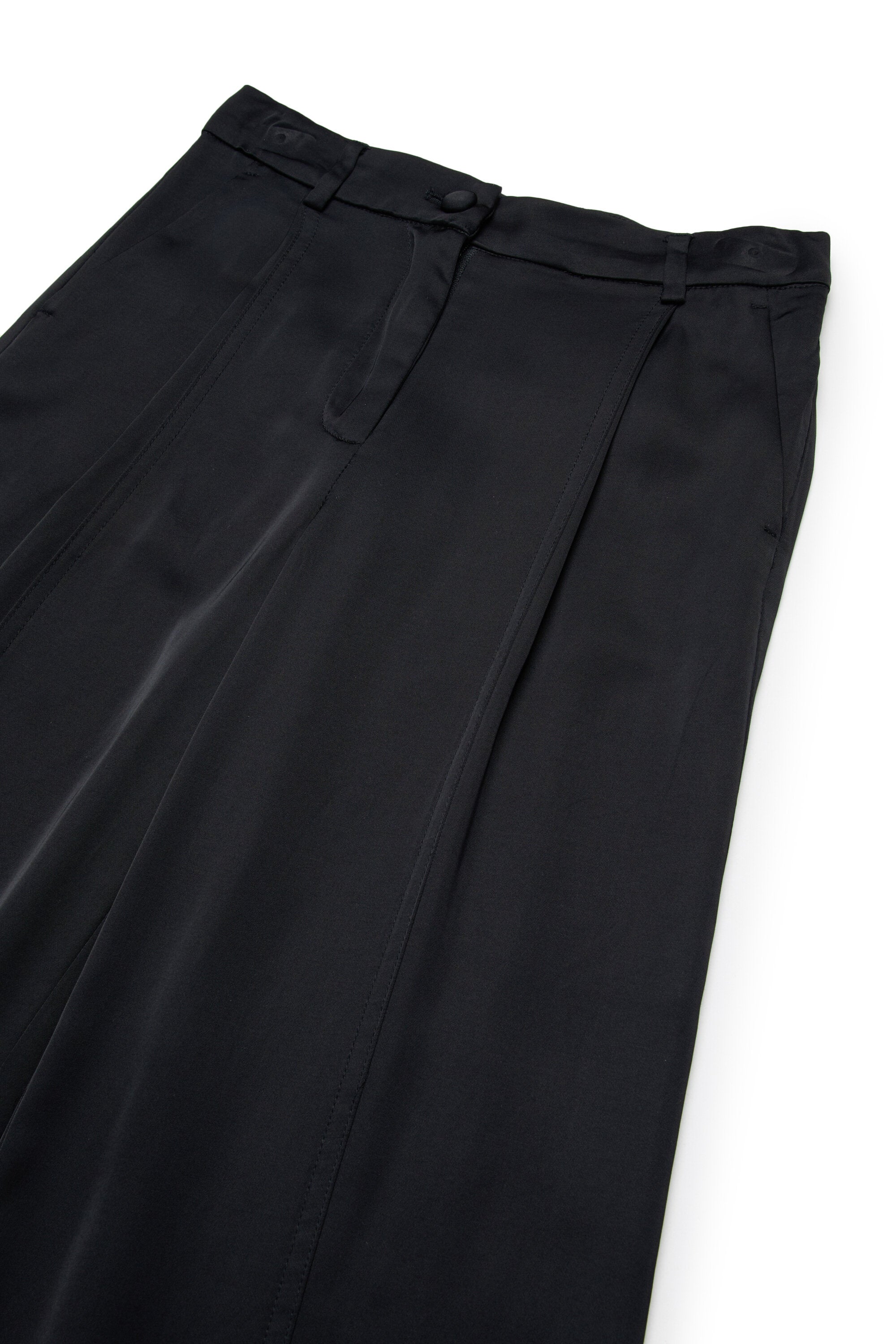 Satin palazzo pants with pleats