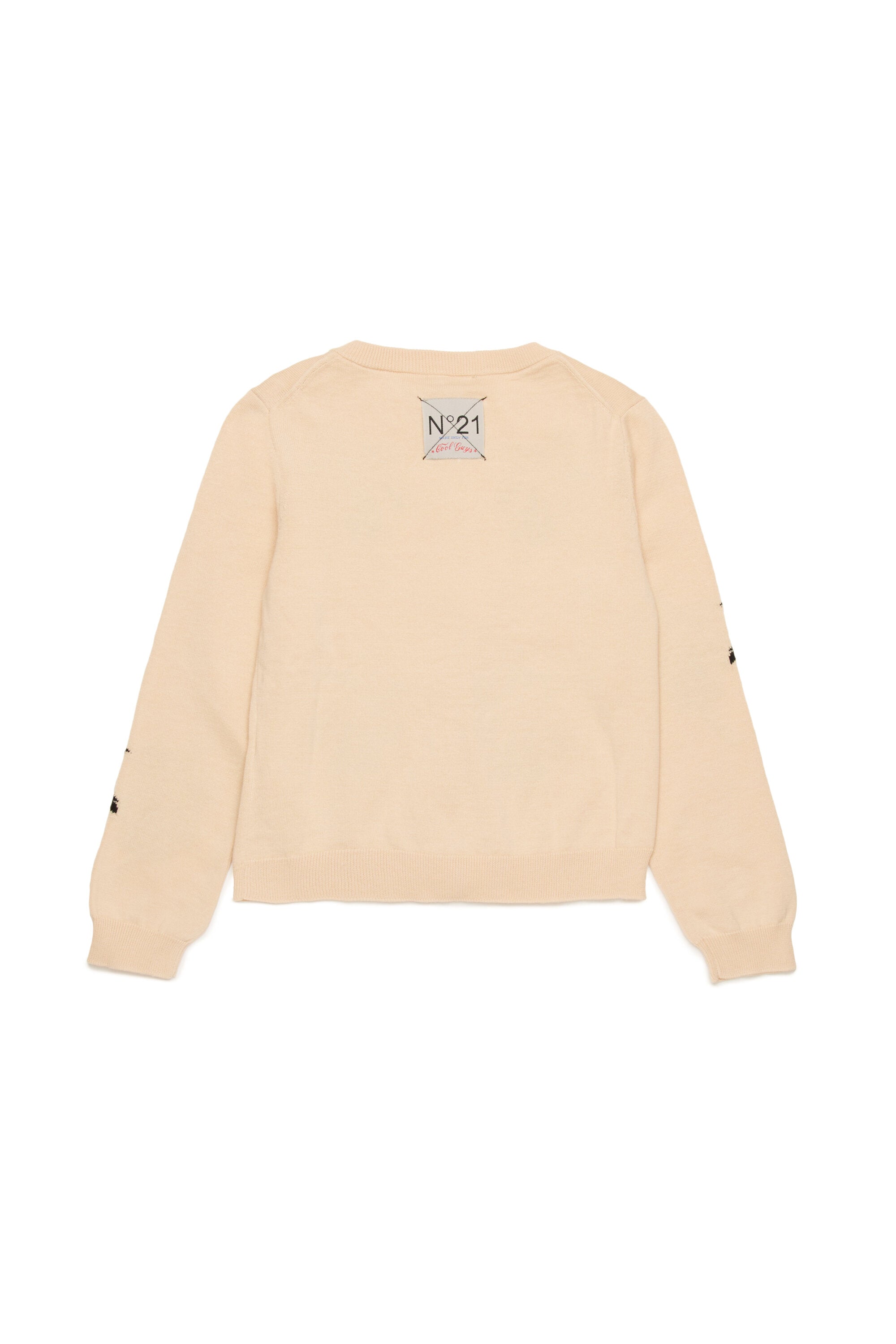 Cotton cardigan with inlay Palm trees