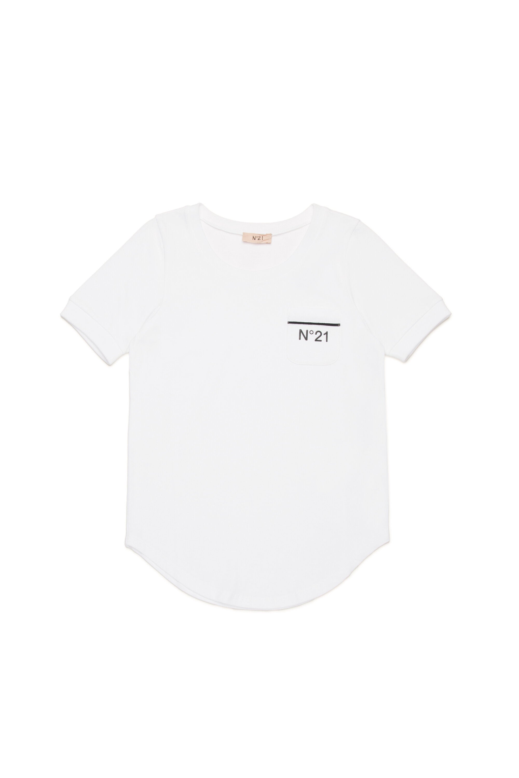 T-shirt with rounded bottom