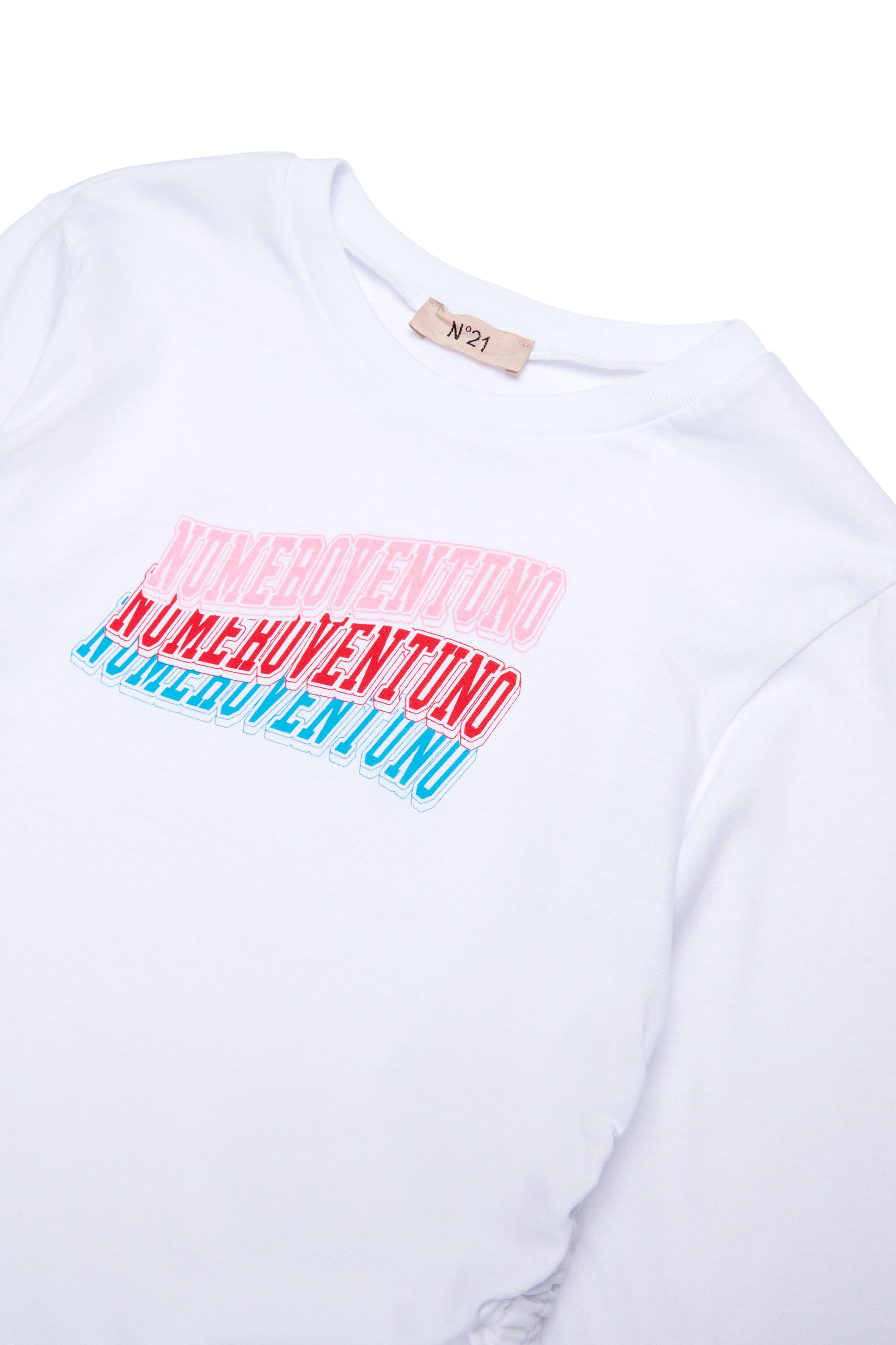 Long sleeves jersey T-shirt with multicolor graphics