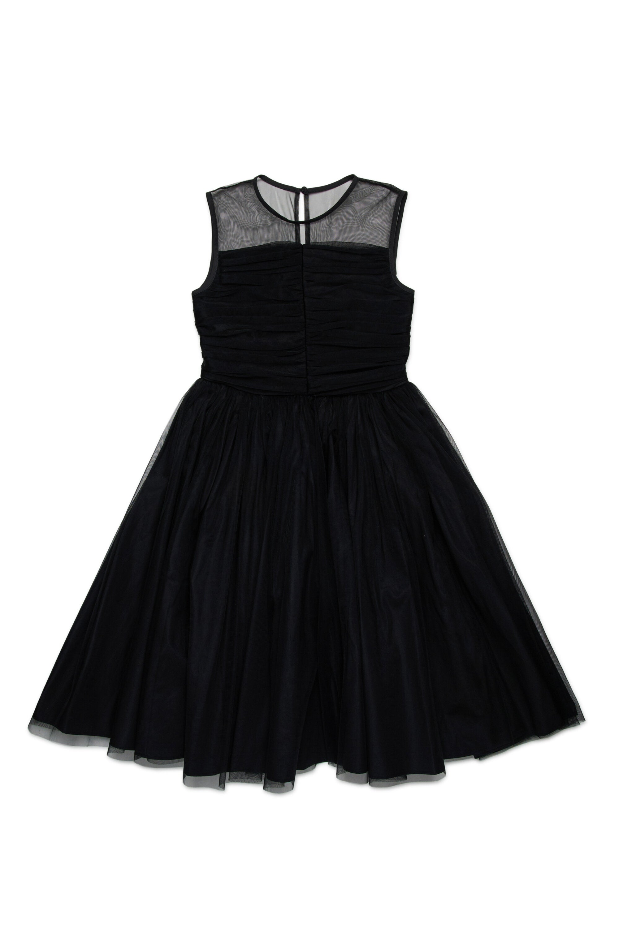 Duchesse midi dress with tulle