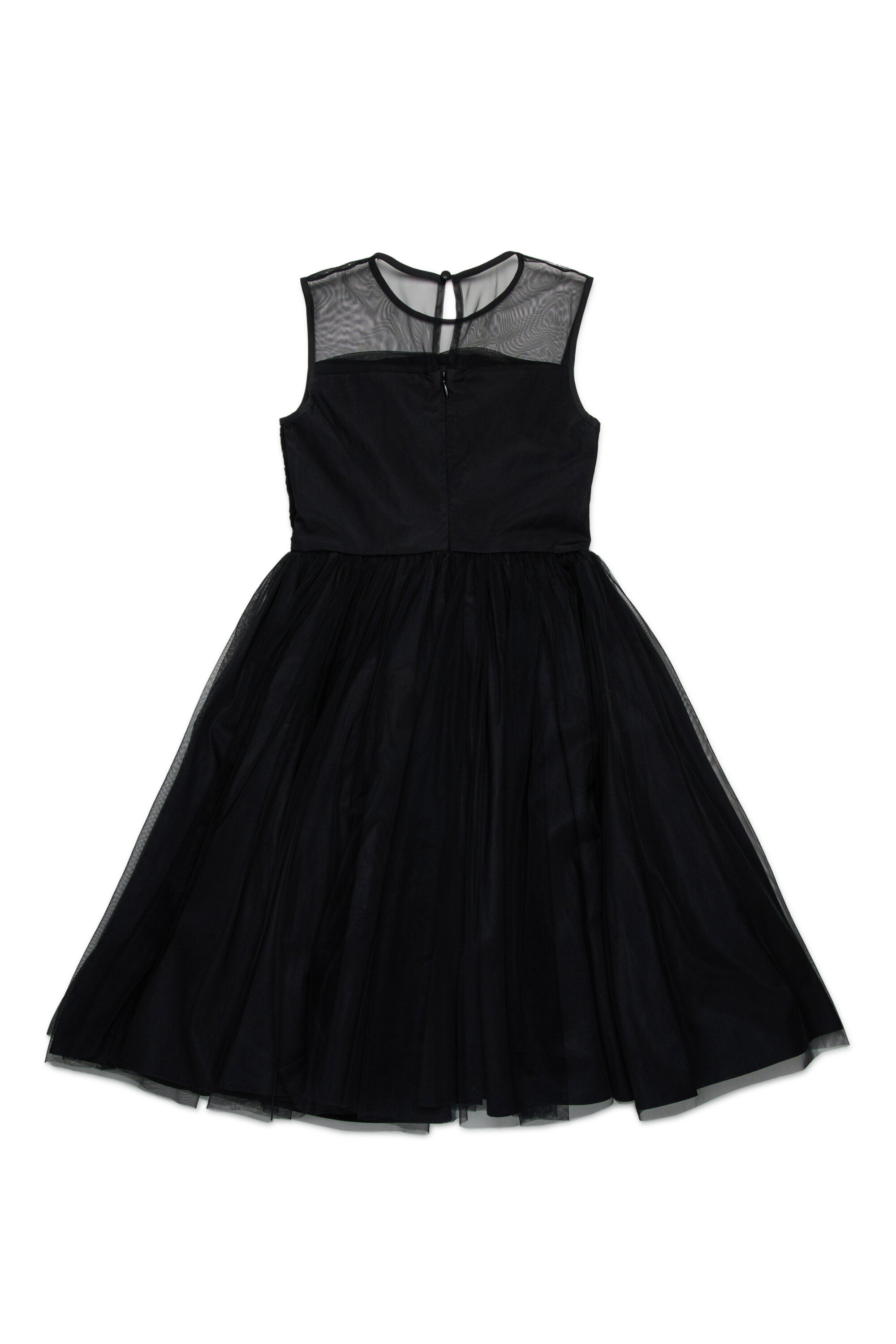 Duchesse midi dress with tulle