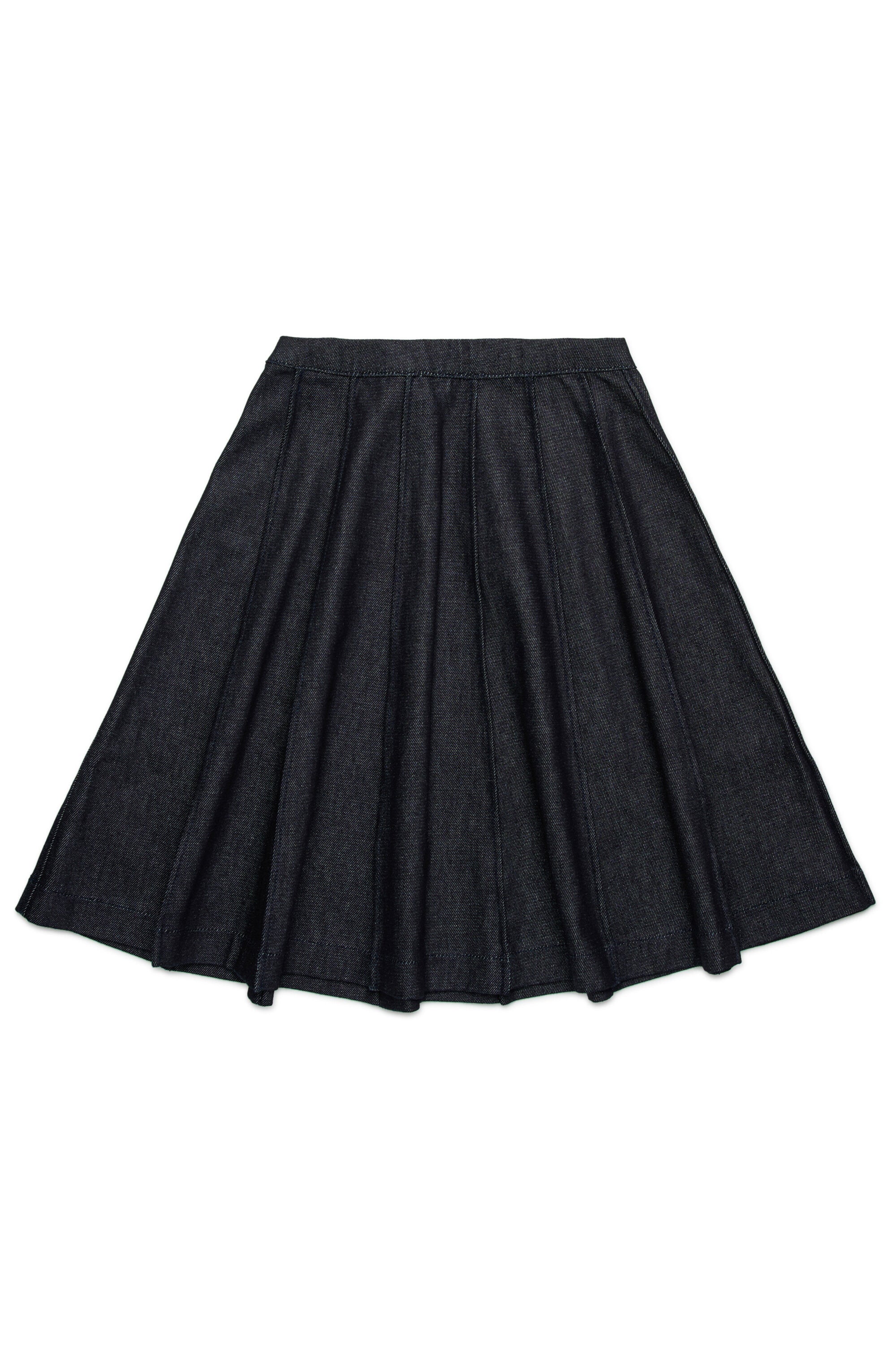 Dark denim midi skirt