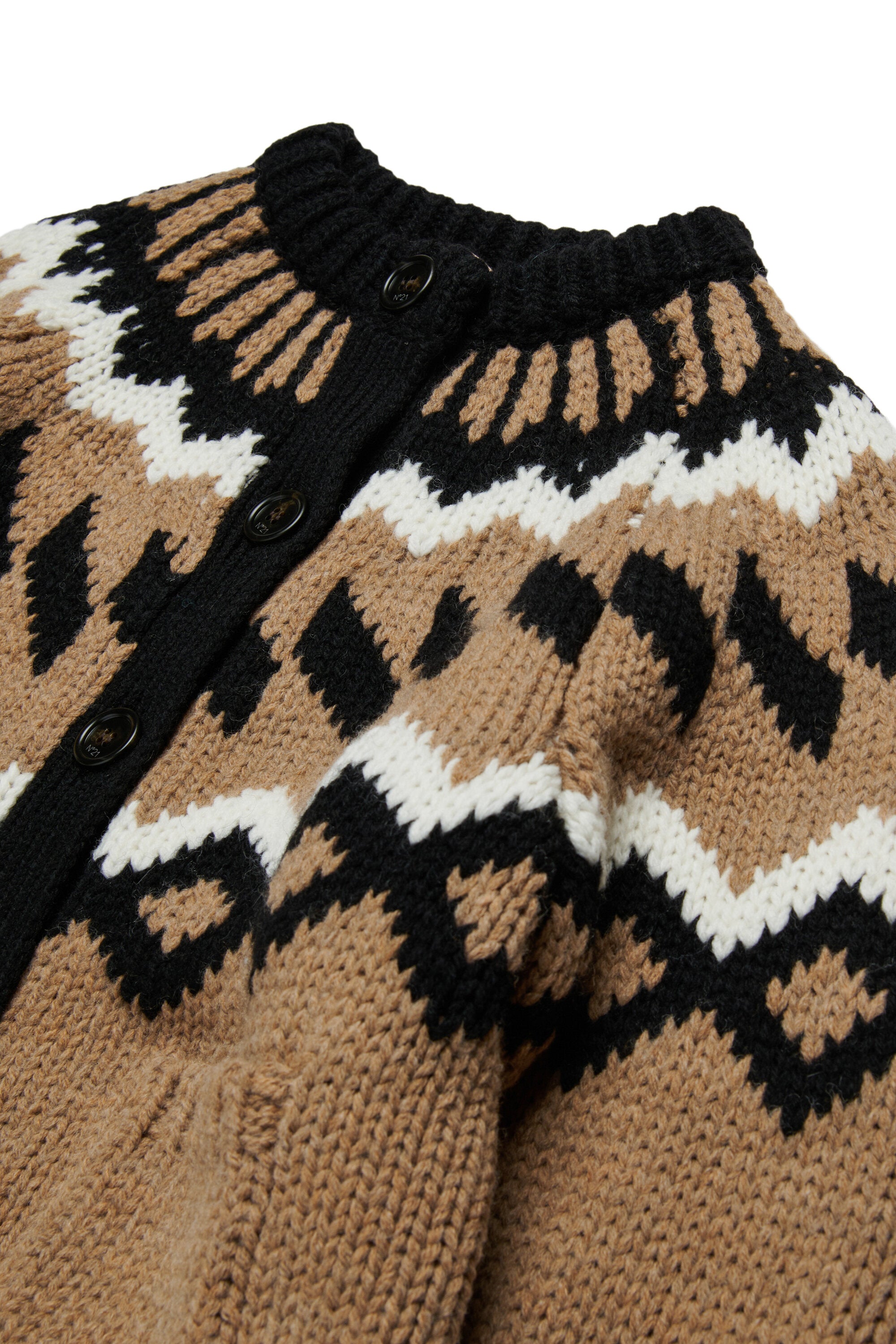 Norwegian wool-blend oversize cardigan