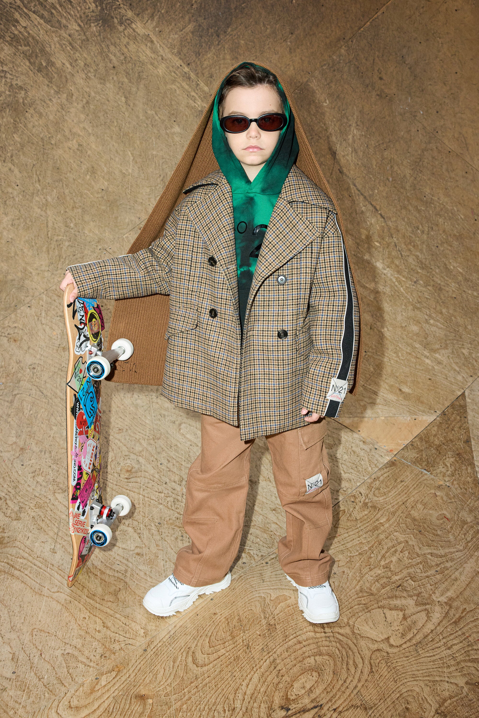 Harris Tweed peacoat coat