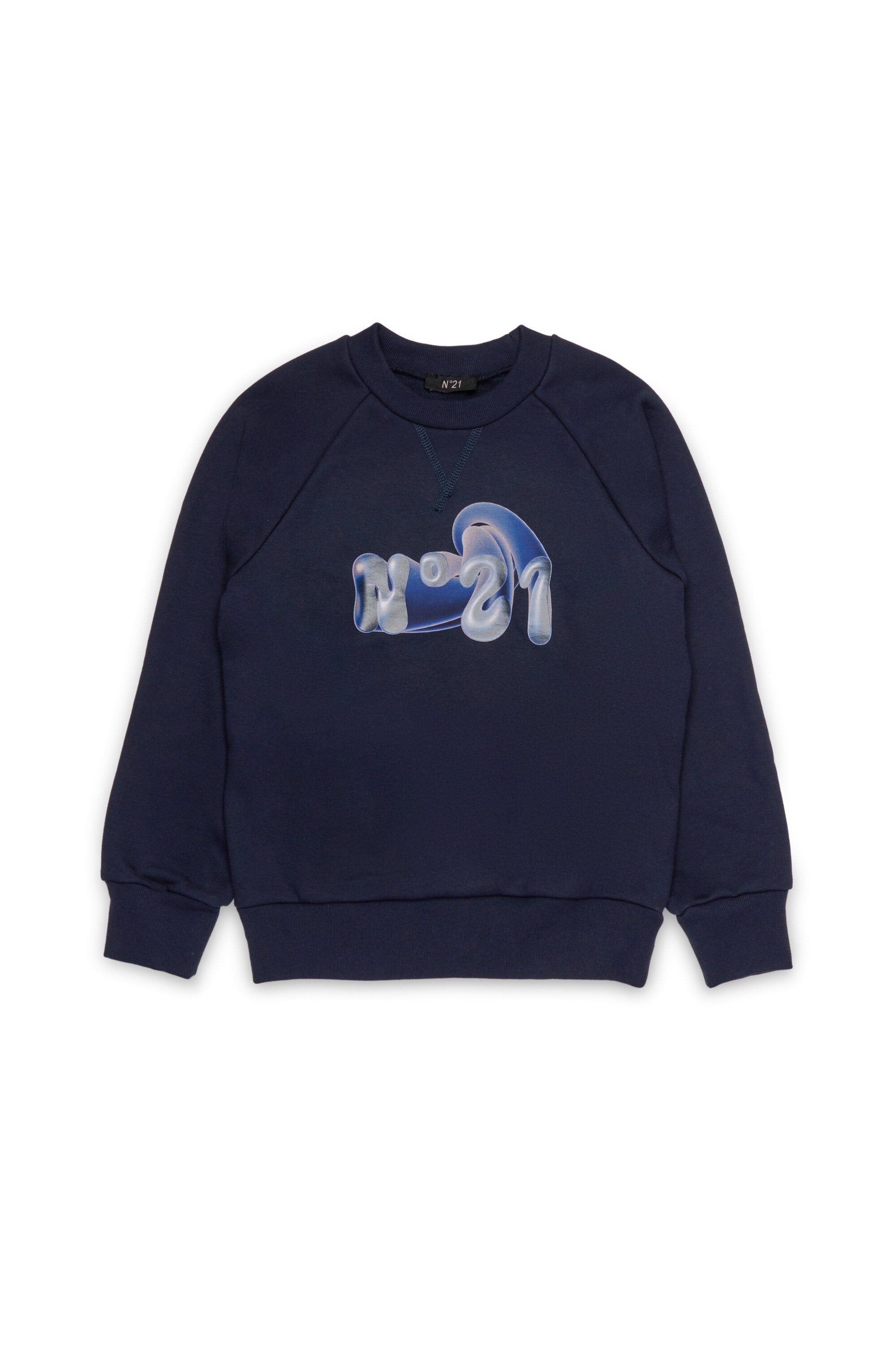Crew-neck sweatshirt with torchon logo
