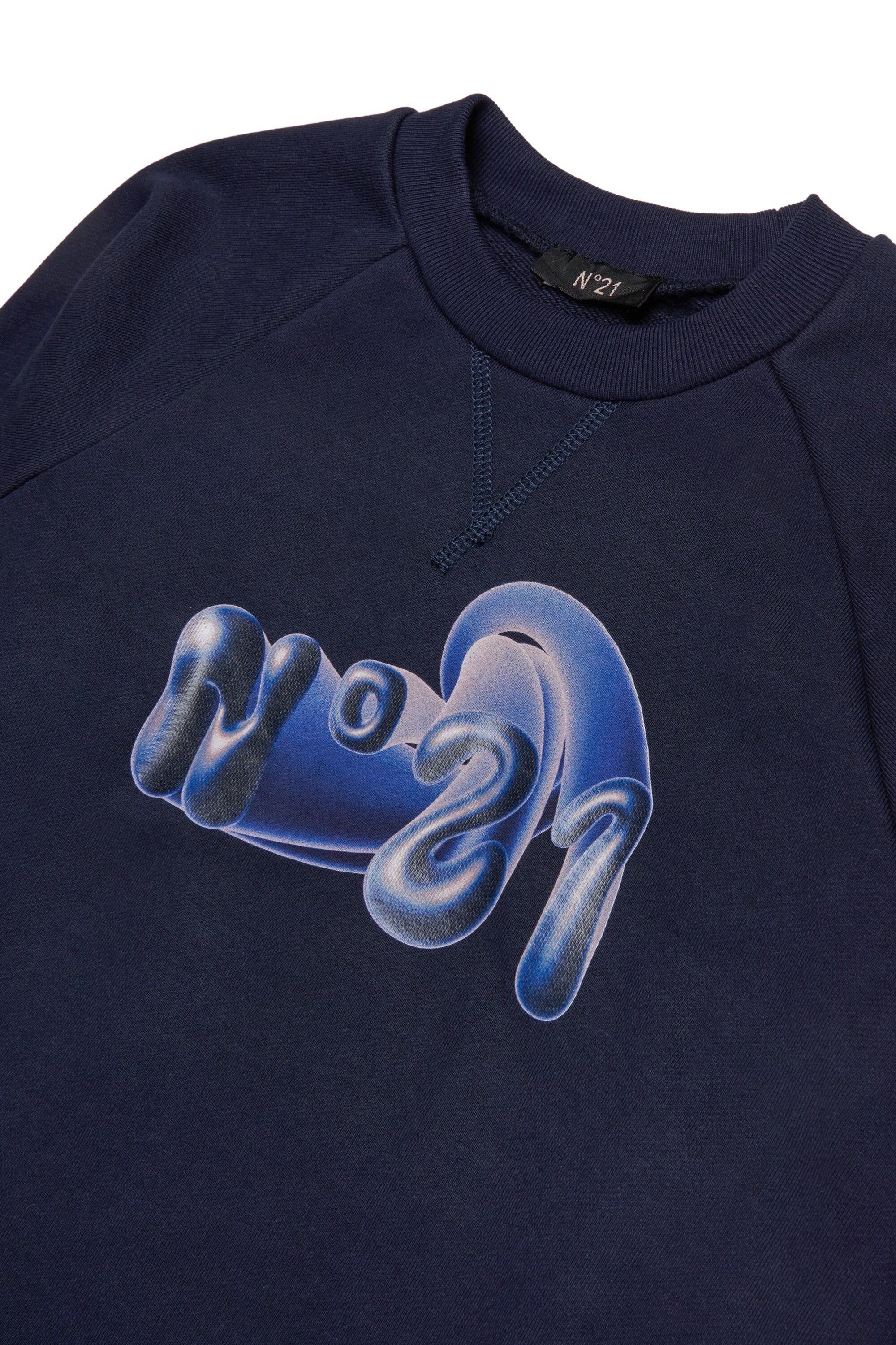 Crew-neck sweatshirt with torchon logo