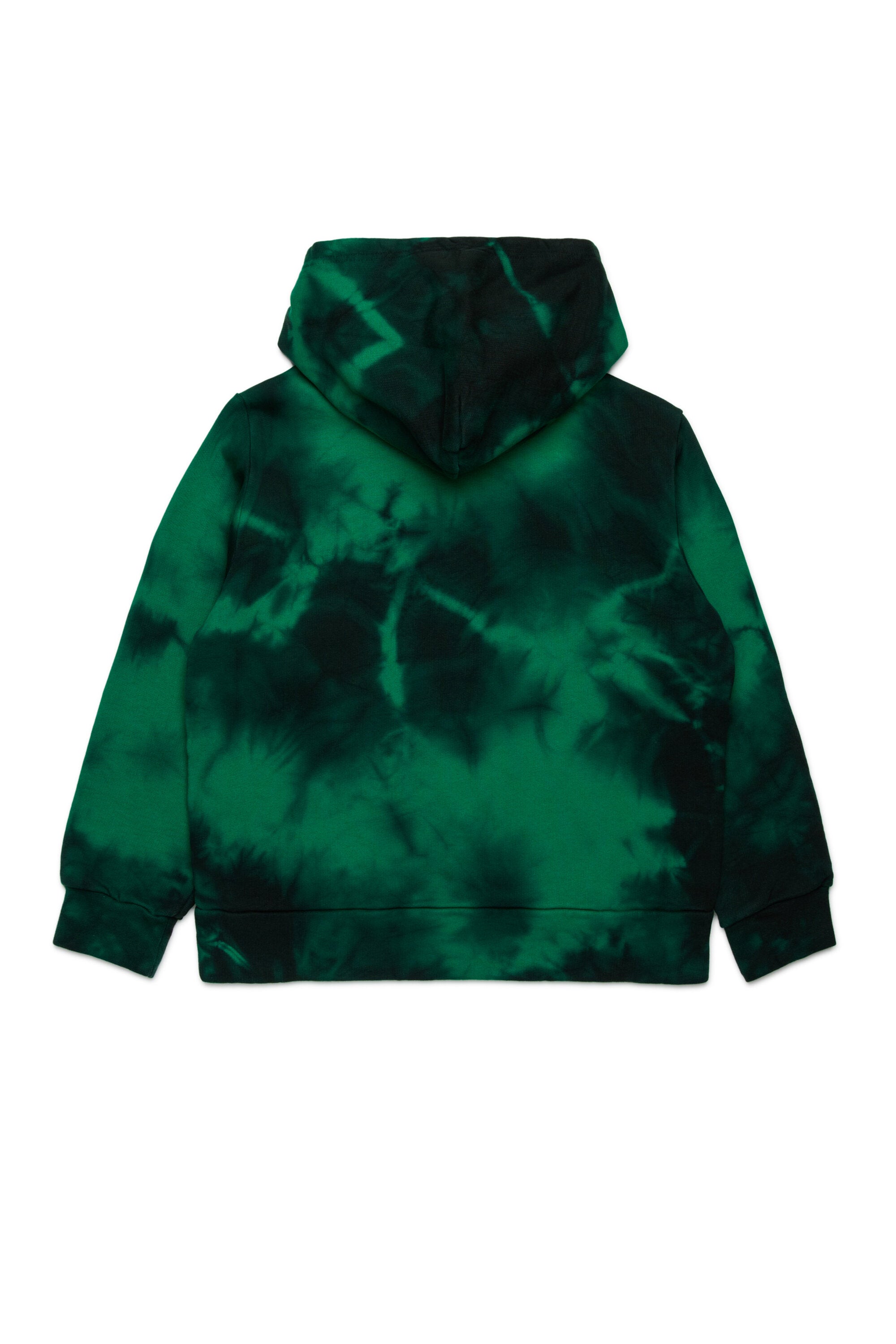 Cotton tie-dye hooded sweatshirt
