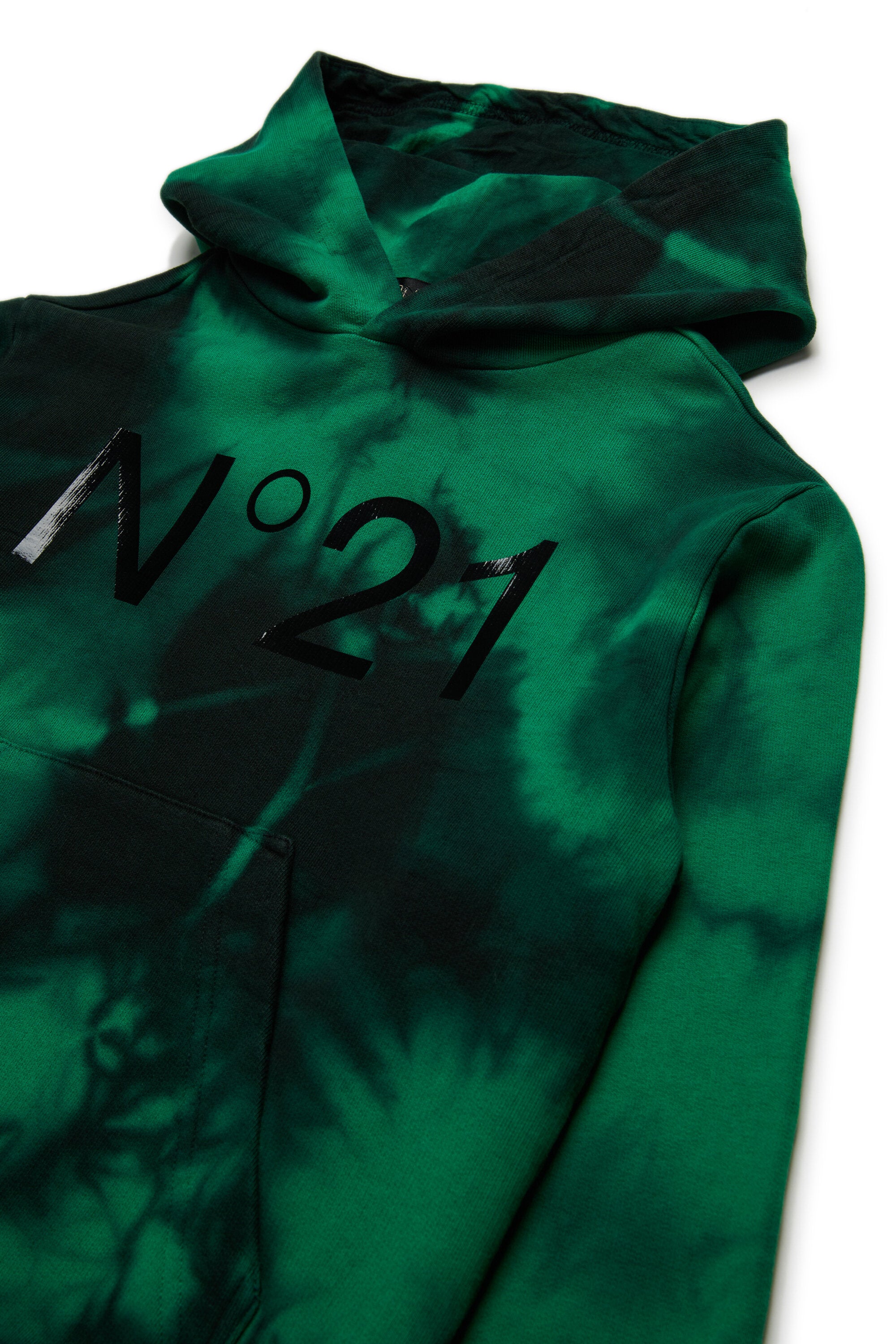 Cotton tie-dye hooded sweatshirt