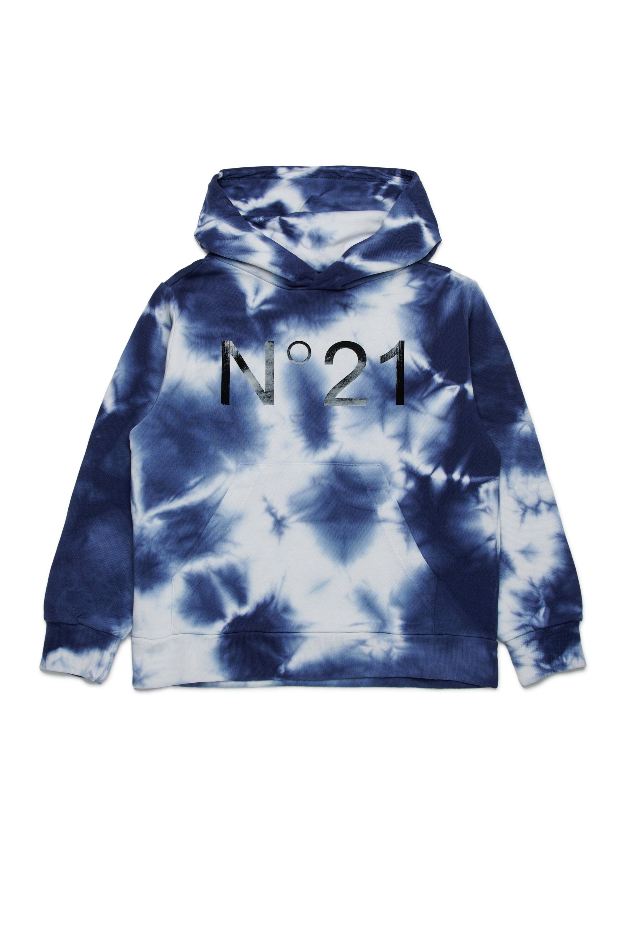 Cotton tie-dye hooded sweatshirt
