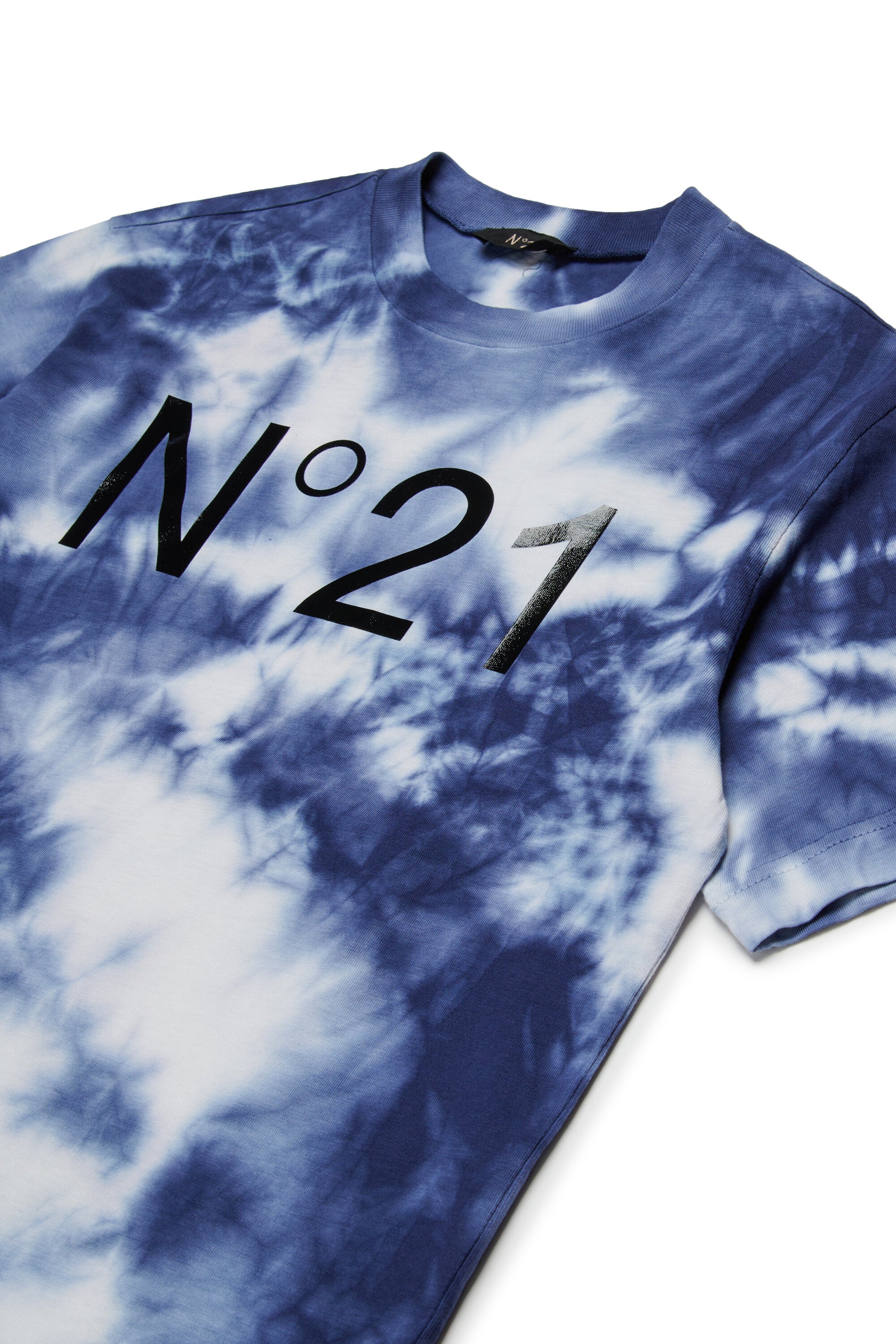 Tie-dye jersey T-shirt with logo