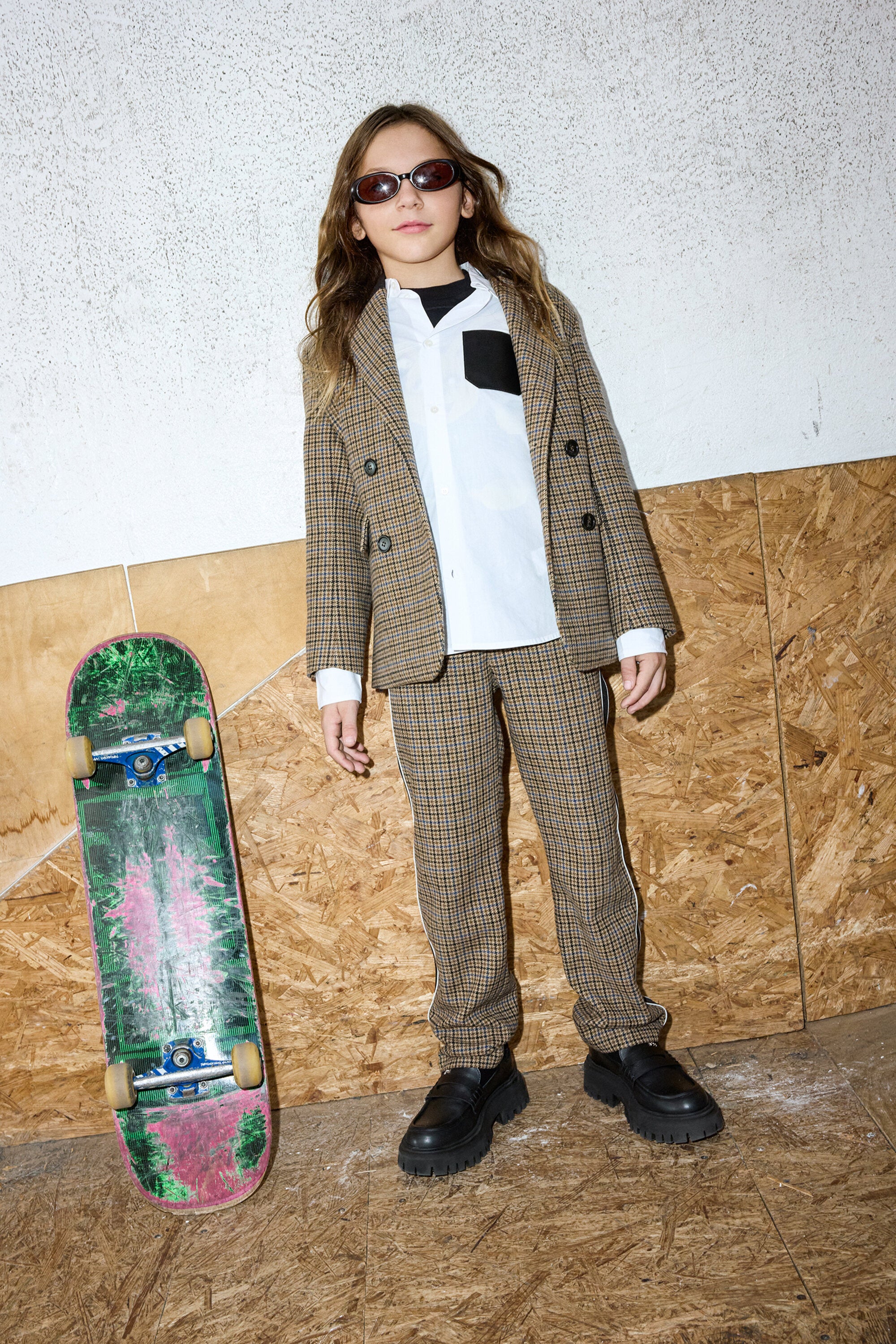 Straight Harris Tweed pants