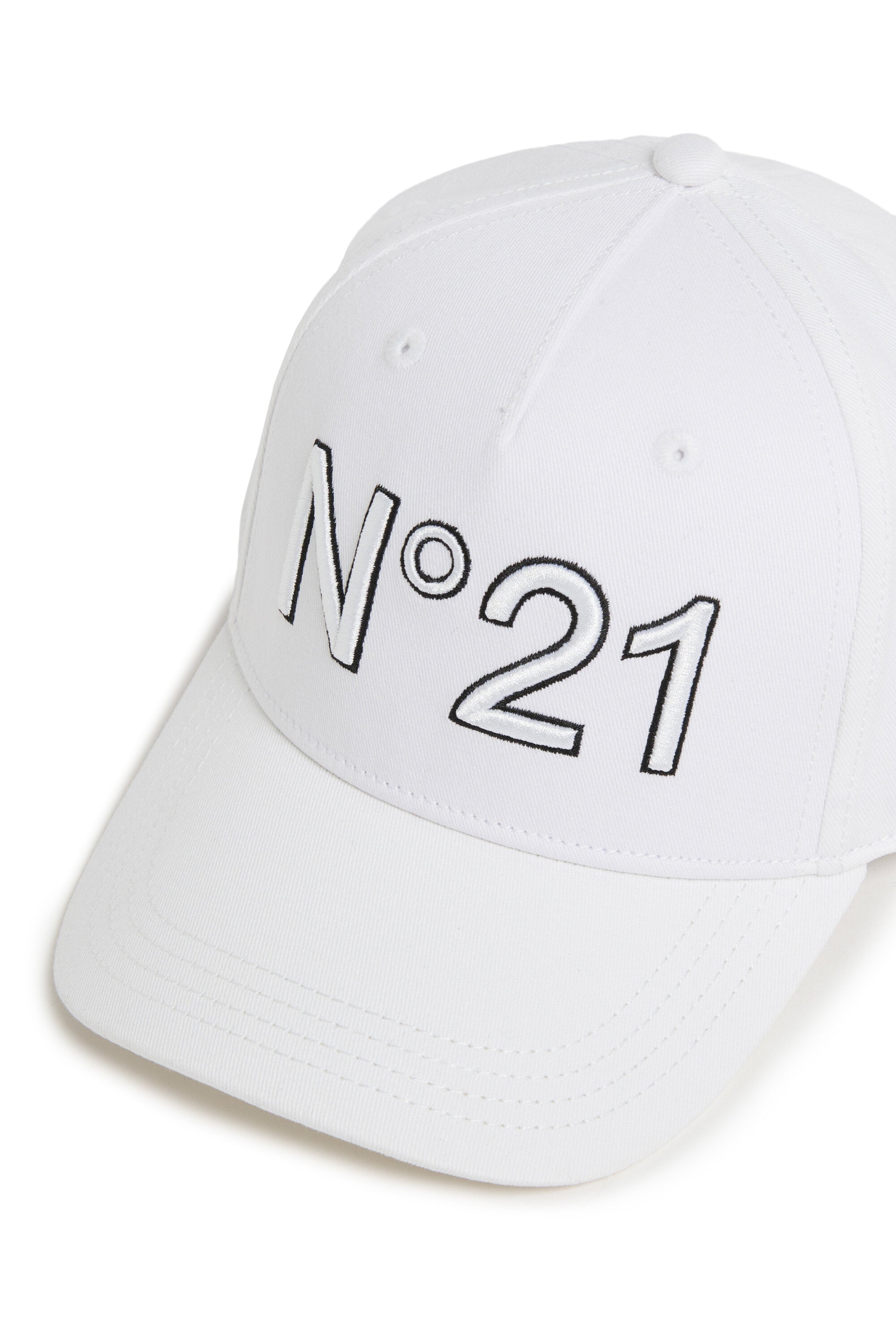 Branded gabardine baseball cap