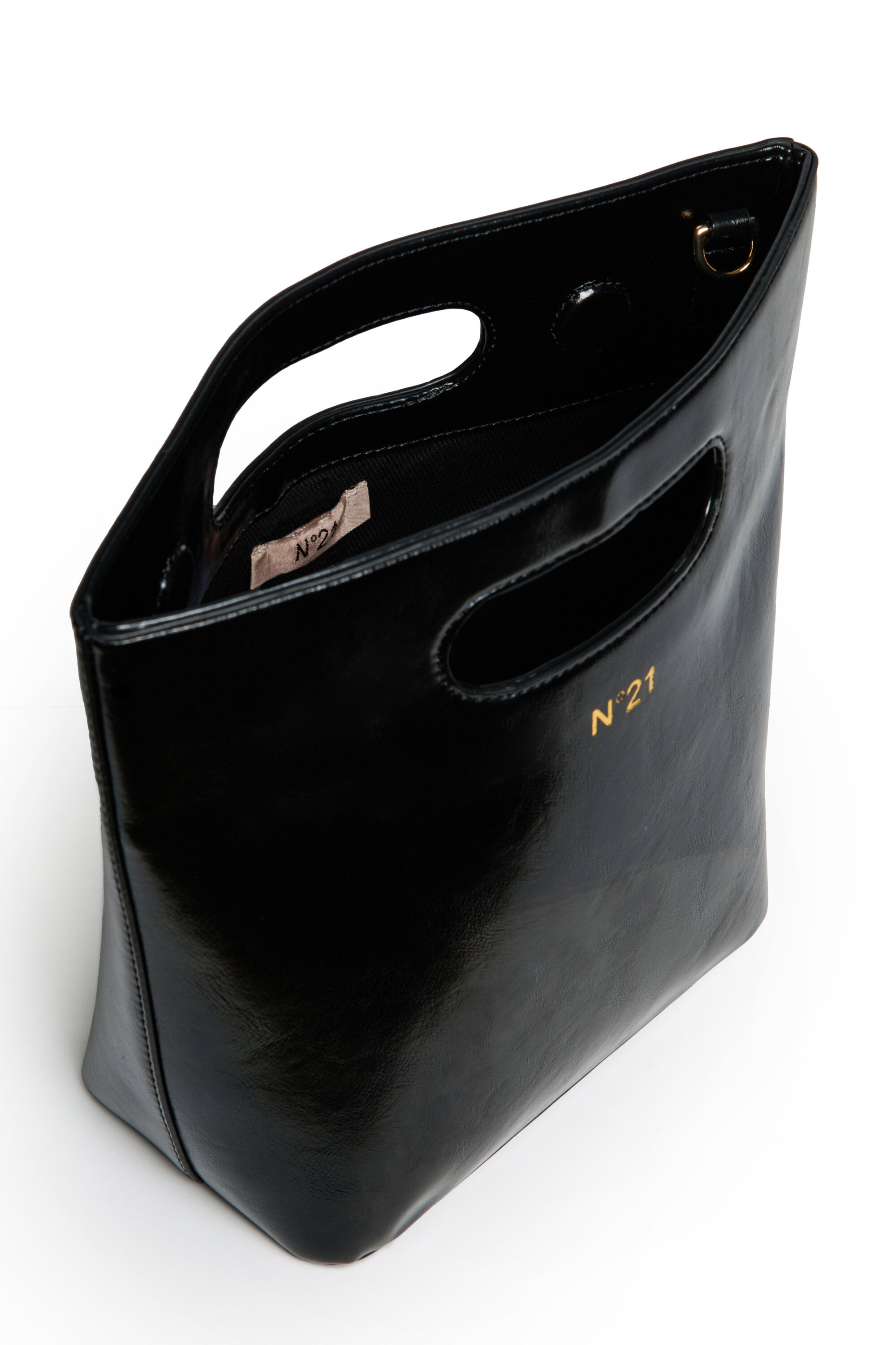 Coated fabric bucket bag