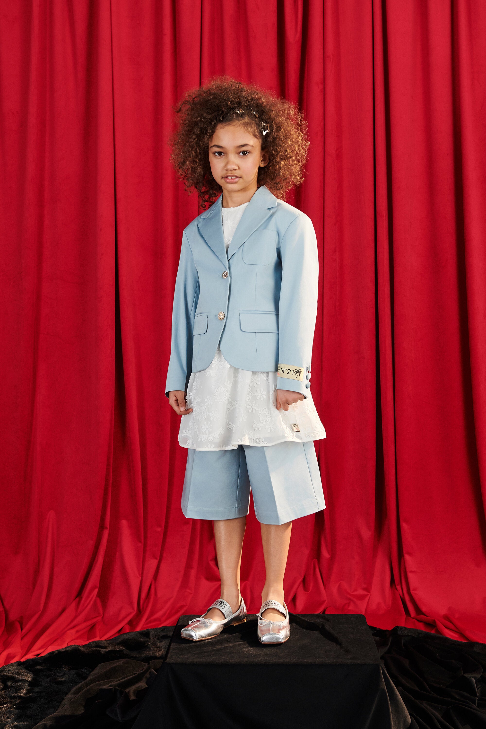 Blazer jacket with jeweled details