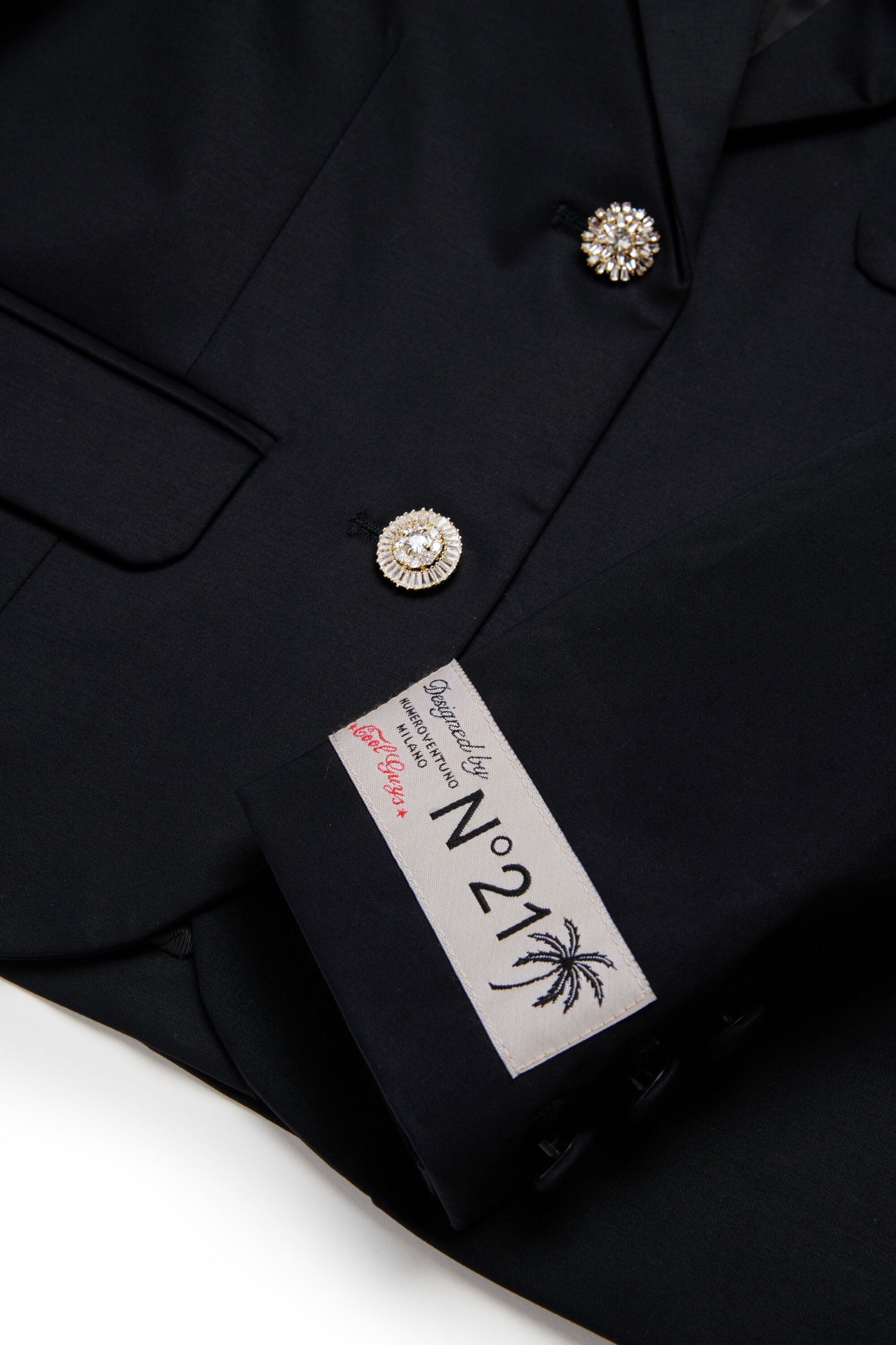 Blazer jacket with jeweled details