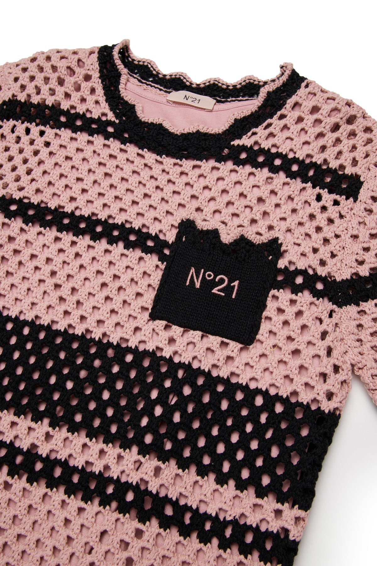 Crochet dress with logo
