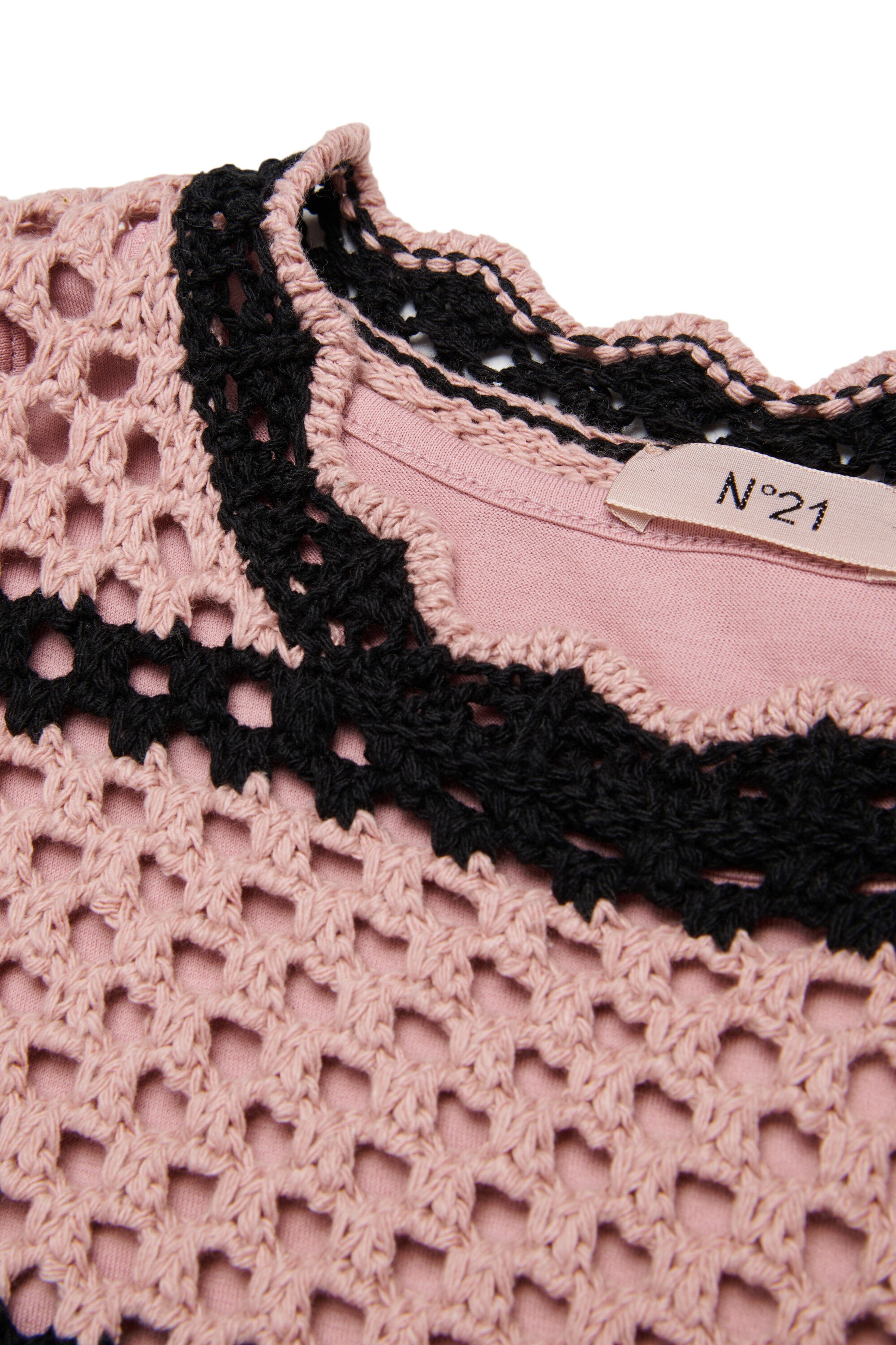 Crochet dress with logo