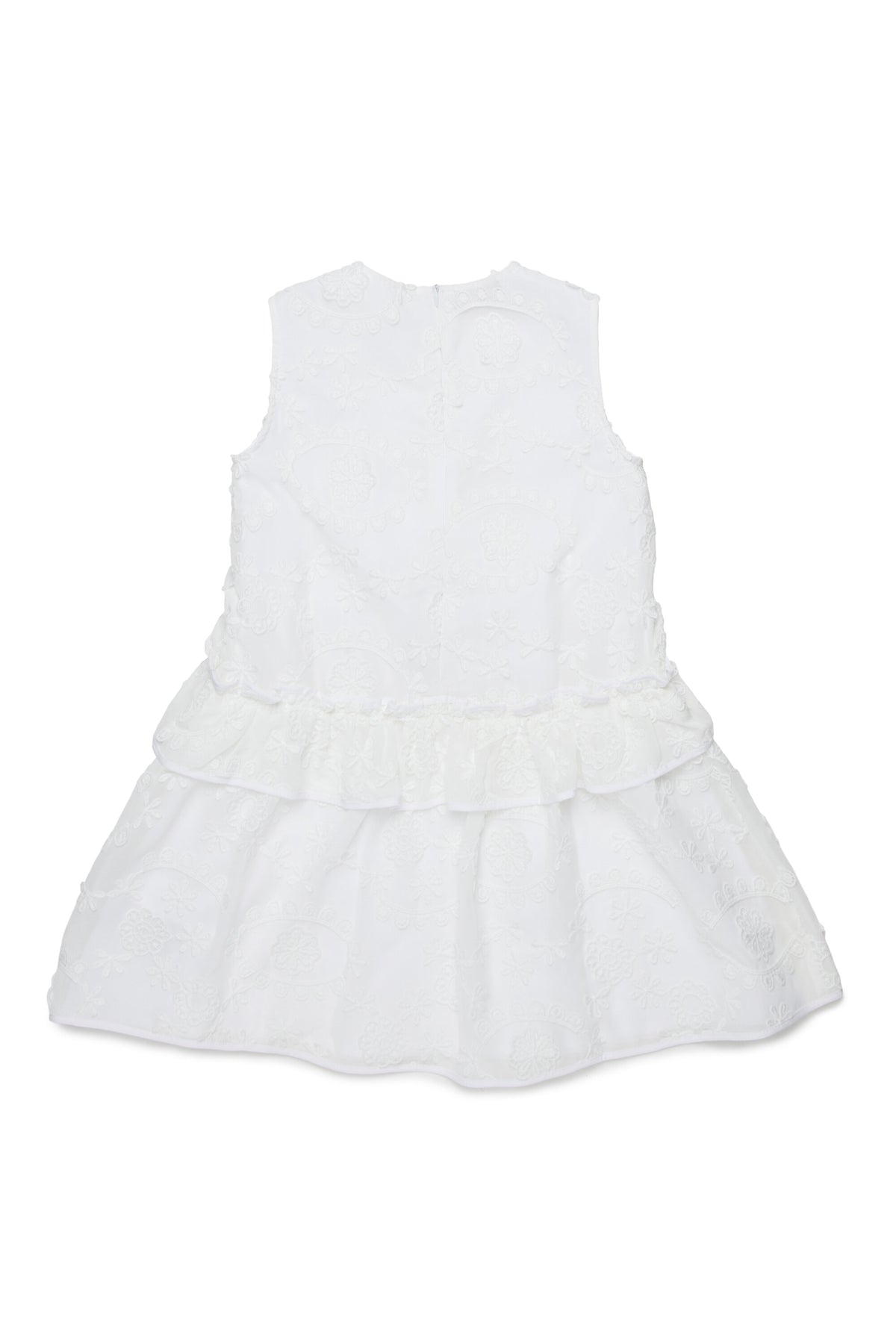 Sleeveless dress with embroidery