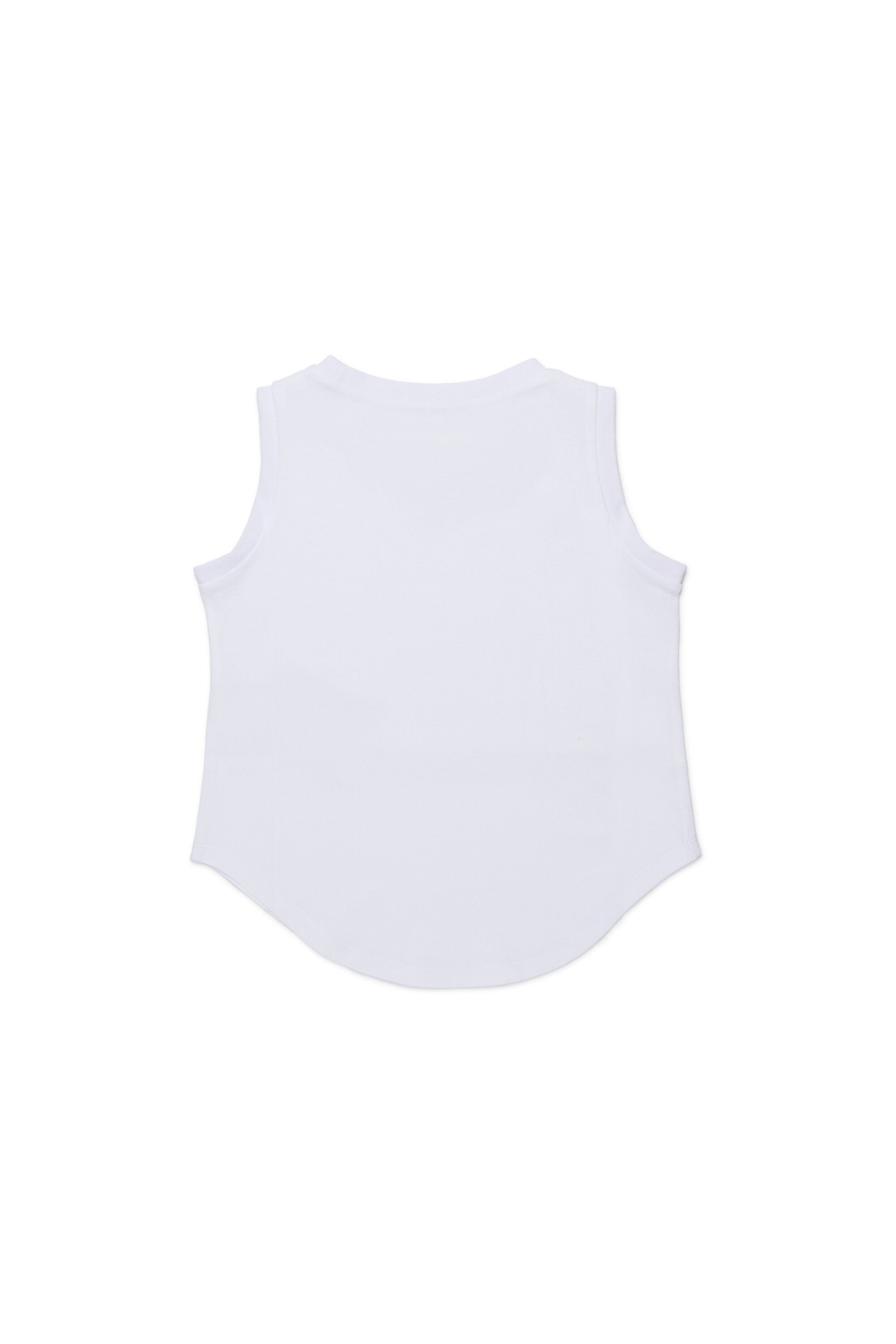 Sleeveless T-shirt with logo